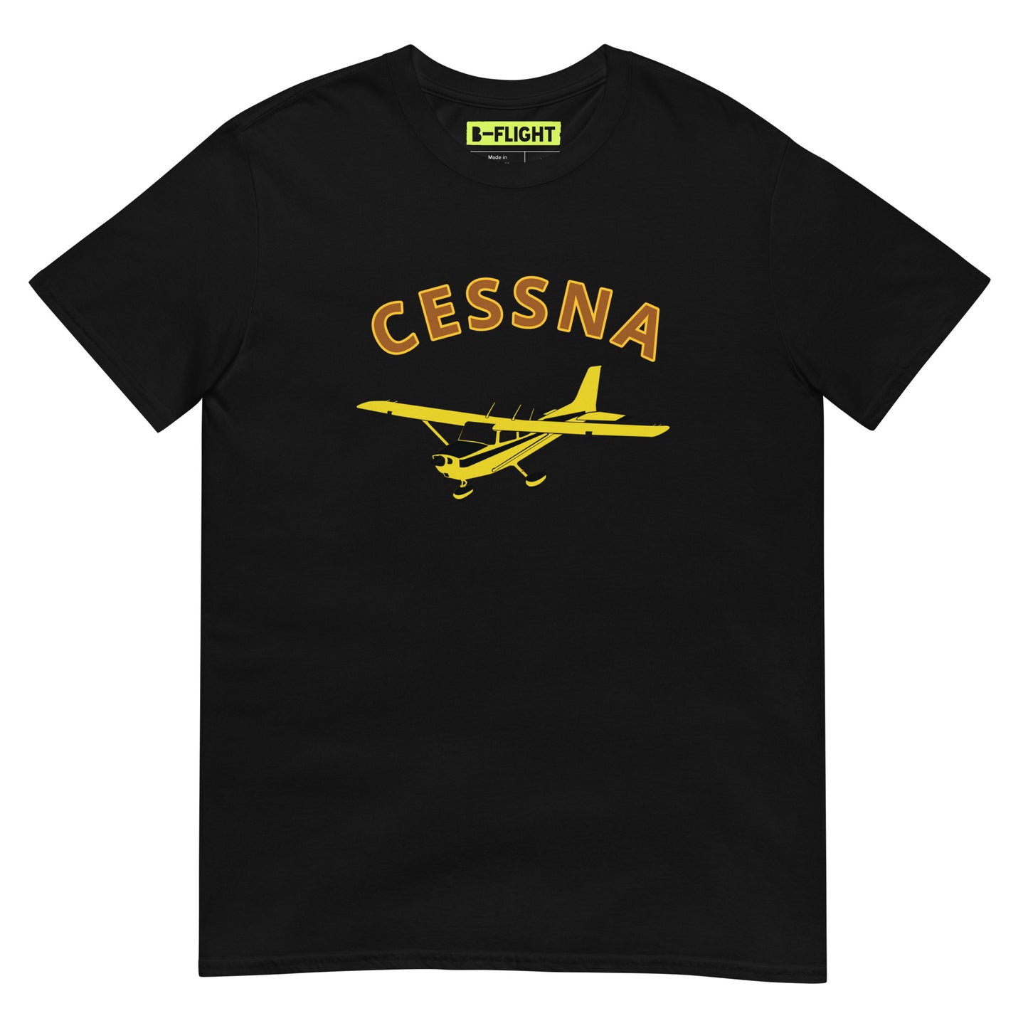 CESSNA 172 Skyhawk retro yellow Soft Short-Sleeve Unisex Aviation T-Shirt