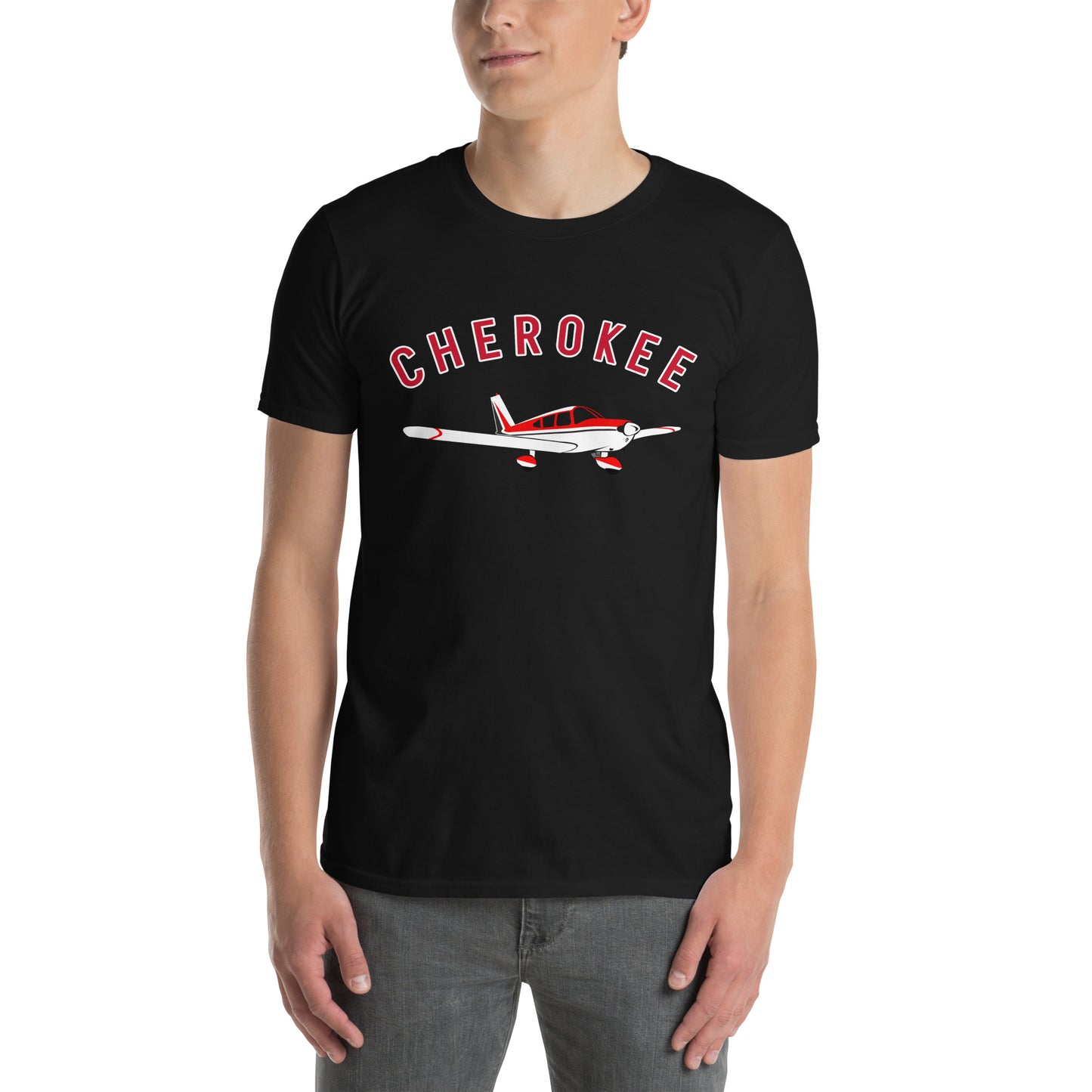 CHEROKEE printed Short-Sleeve classic fit aviation T-Shirt