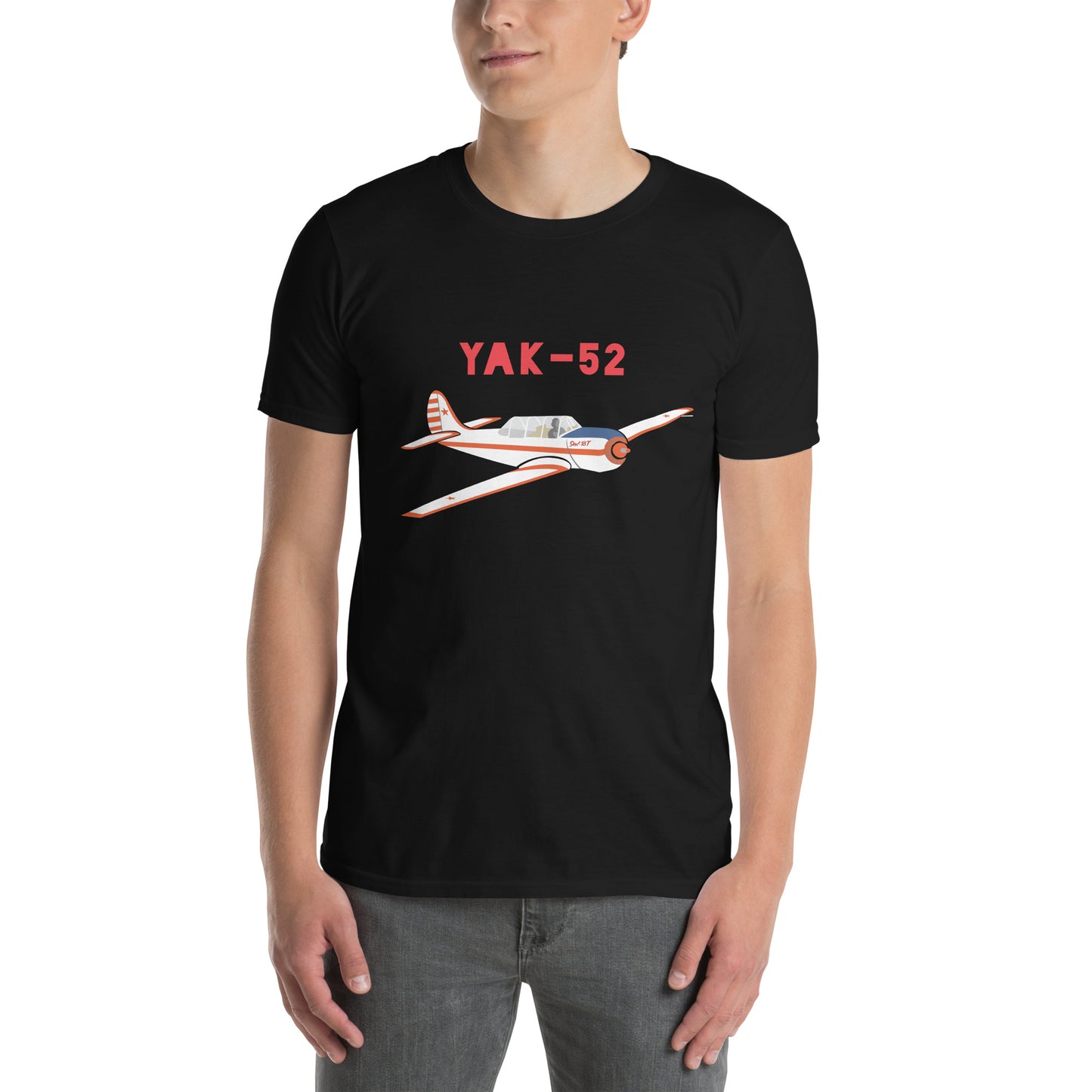 Yak-52 Printed Short-Sleeve Unisex aviation T-Shirt