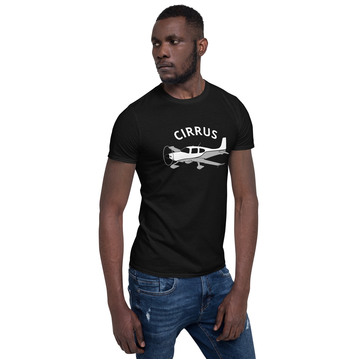 CIRRUS graphic grey - white Short-Sleeve classic fit aviation T-Shirt