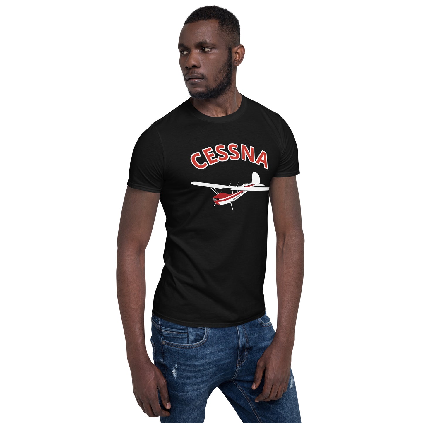 CESSNA 140 white - red aircraft Classic fit Men's aviation tee.