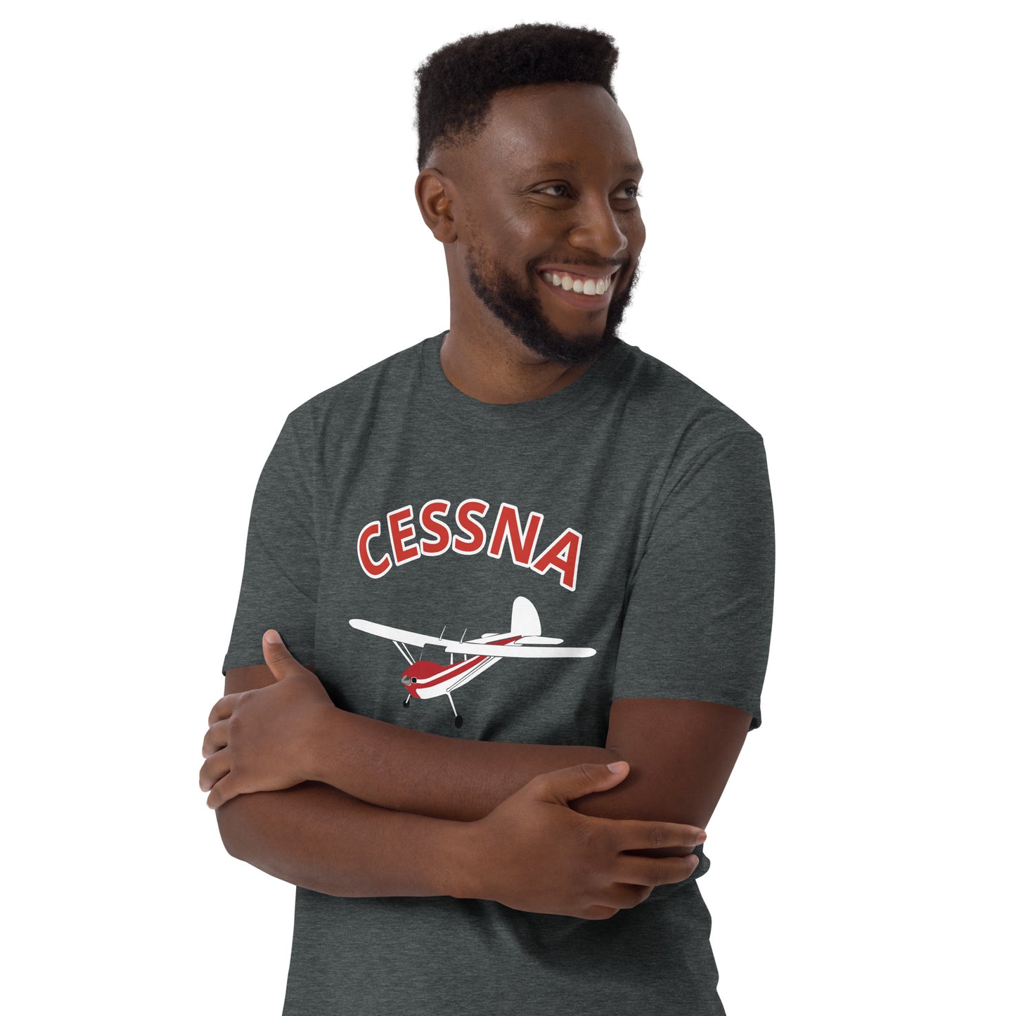 CESSNA 140 white - red aircraft Classic fit Men's aviation tee.