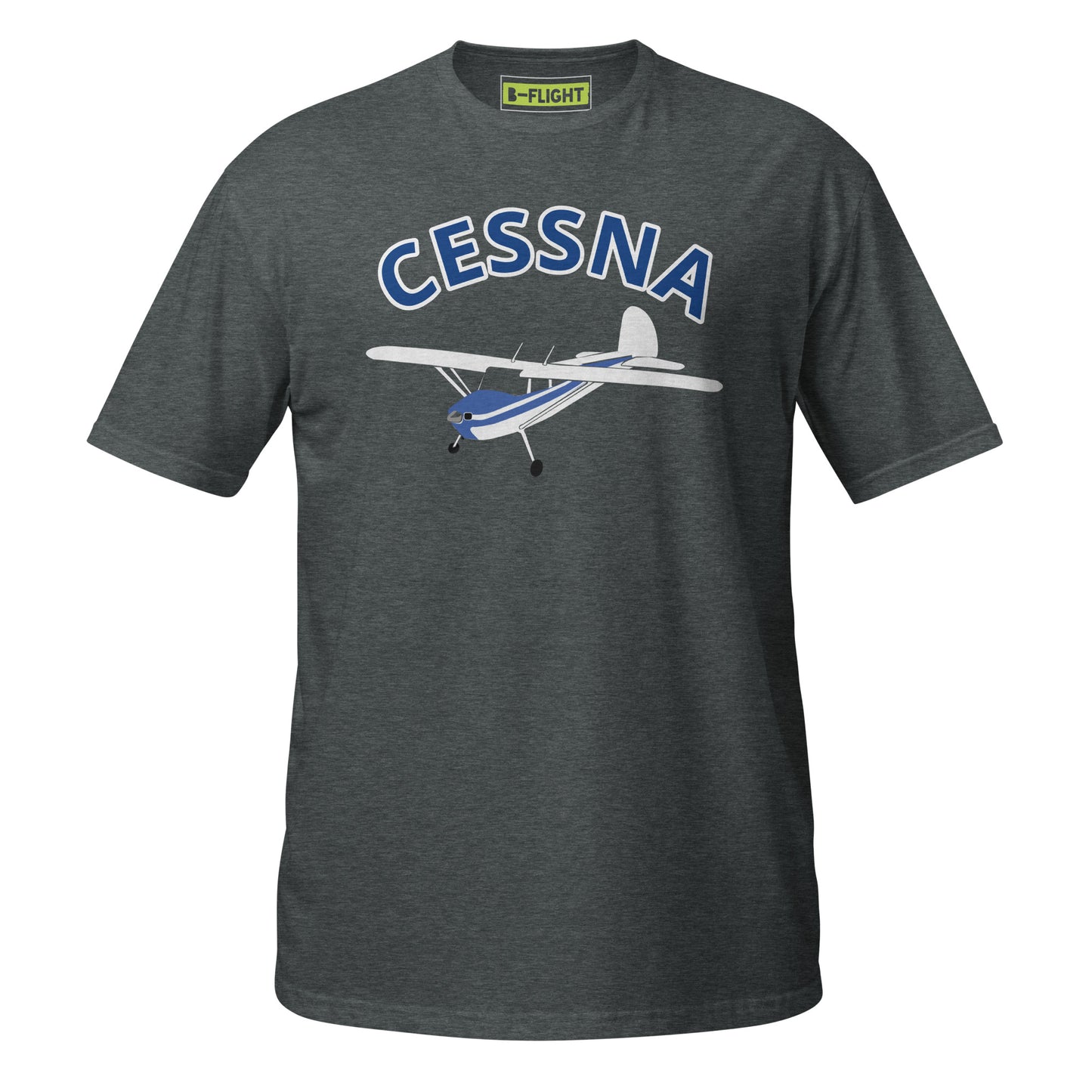 CESSNA 140 White-blue aircraft Soft Short-Sleeve Unisex T-Shirt