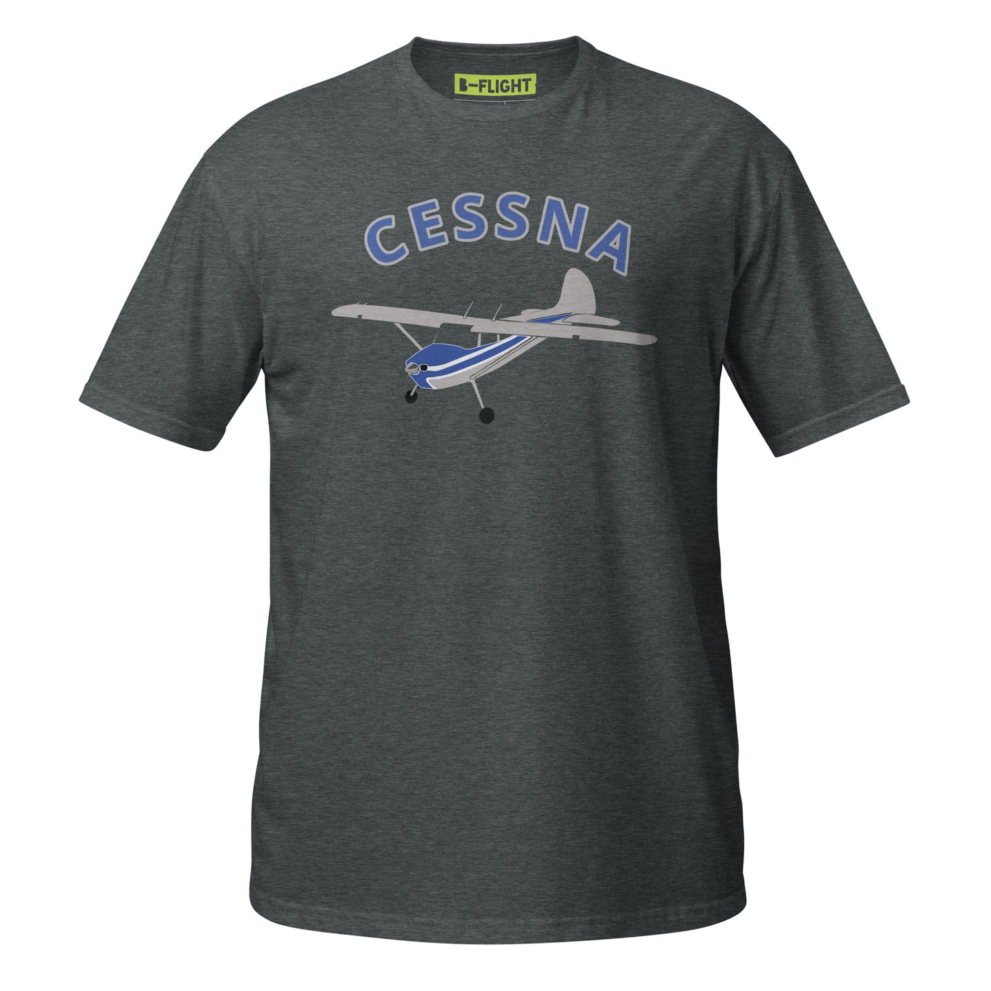 CESSNA 170 polished grey-blue Soft  Short-Sleeve Unisex Aviation T-Shirt