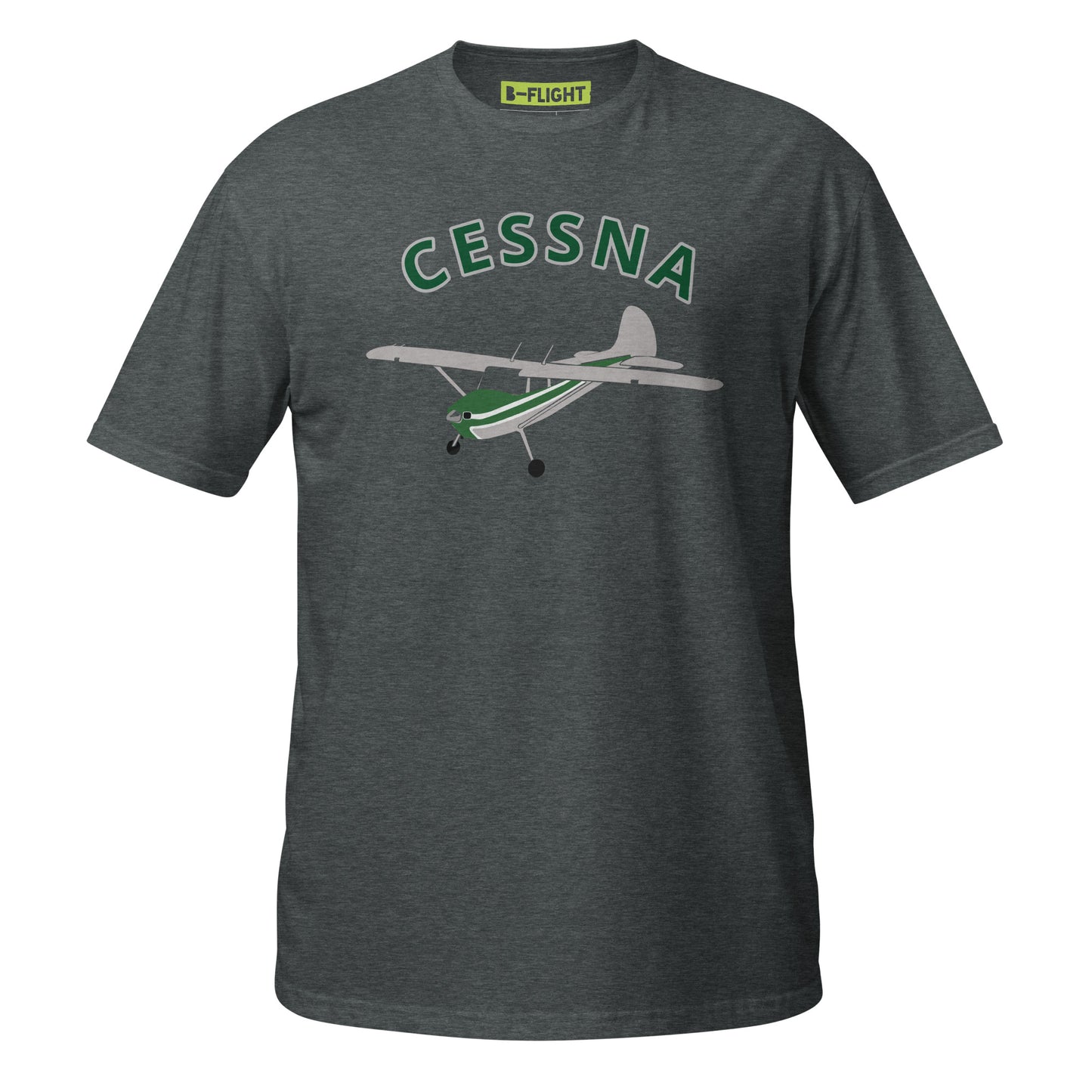 CESSNA 170 polished grey-green Soft  Short-Sleeve Unisex Aviation T-Shirt