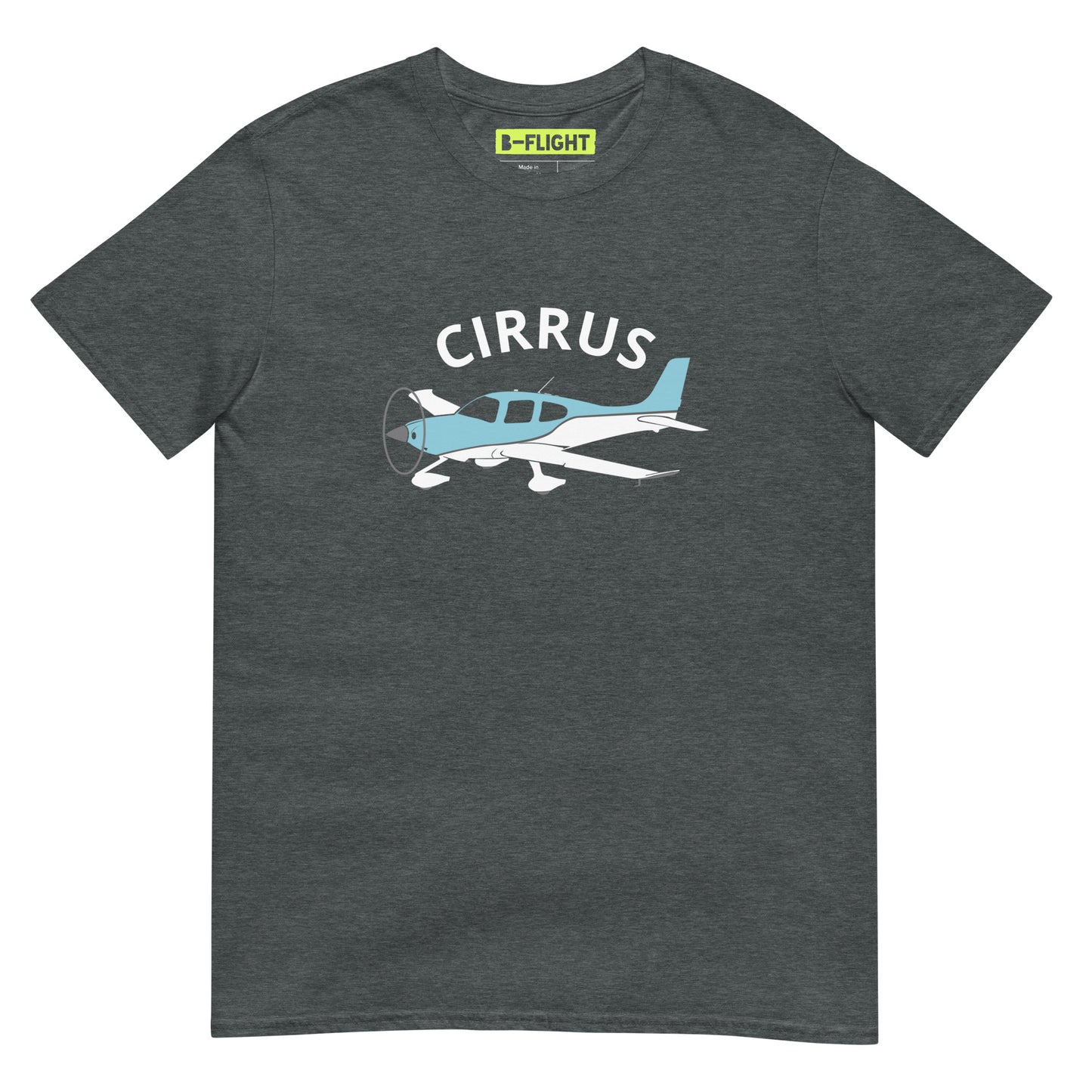 CIRRUS graphic blue - white Short-Sleeve classic fit aviation T-Shirt