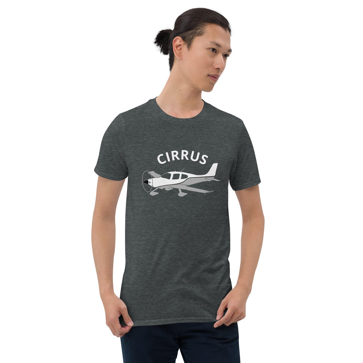 CIRRUS graphic grey - white Short-Sleeve classic fit aviation T-Shirt