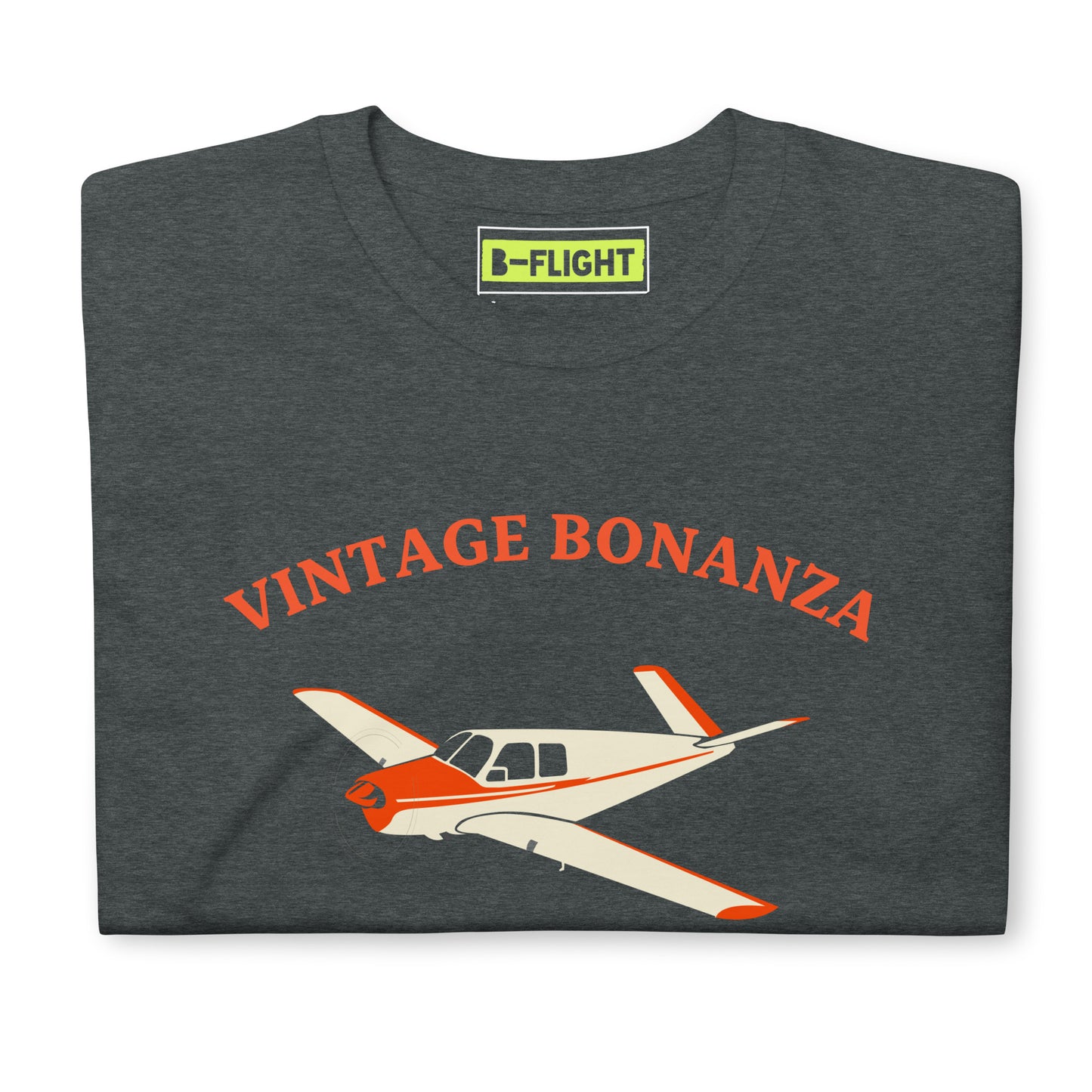 V-TAIL BONANZA Vintage Red Printed Short-Sleeve Unisex Classic Fit Aviation T-Shirt