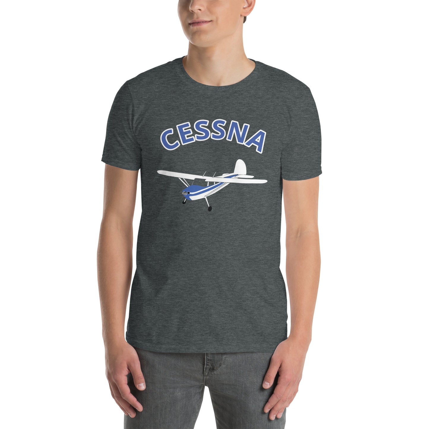 CESSNA 140 white - blue aircraft Classic fit Men's aviation tee.