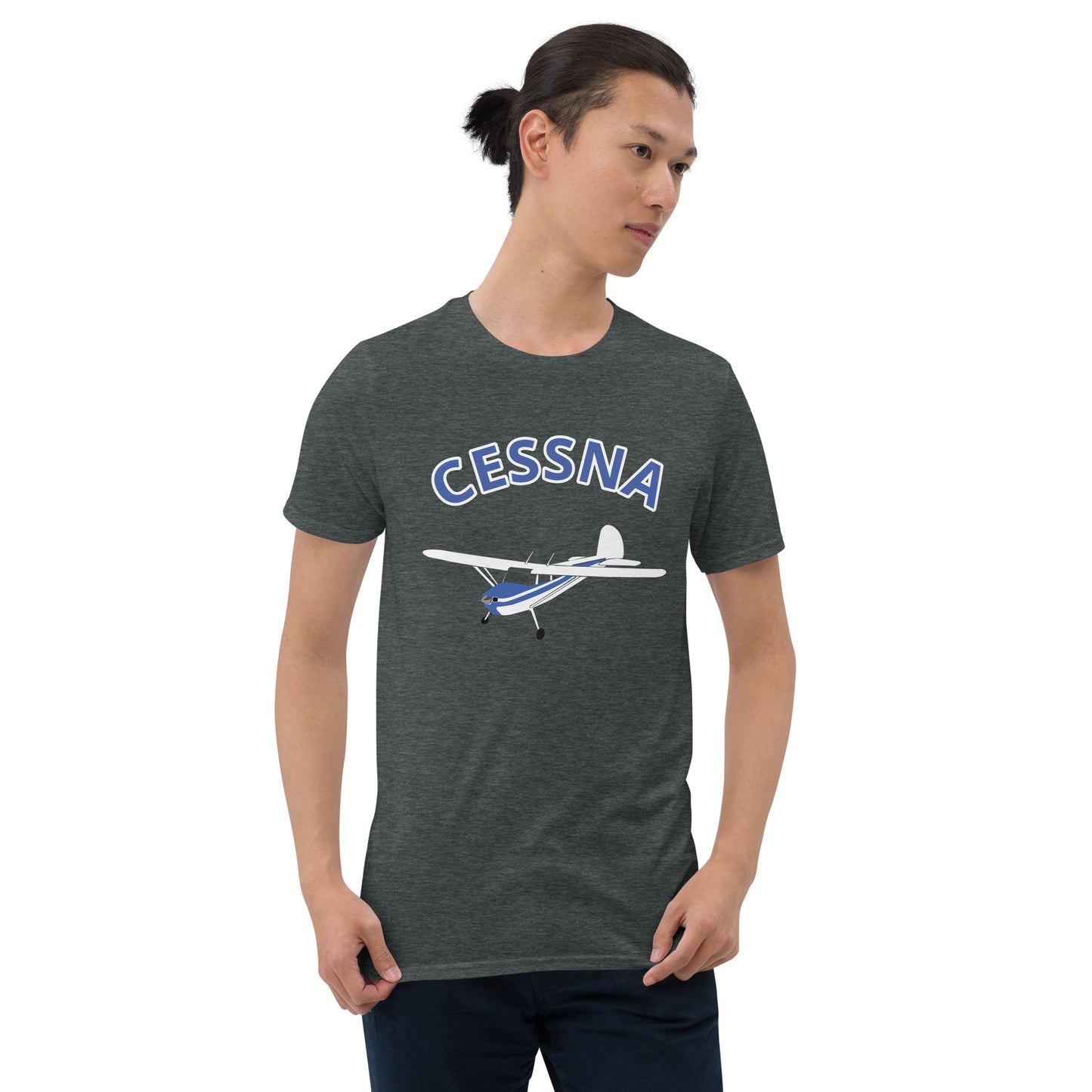 CESSNA 140 white - blue aircraft Classic fit Men's aviation tee.