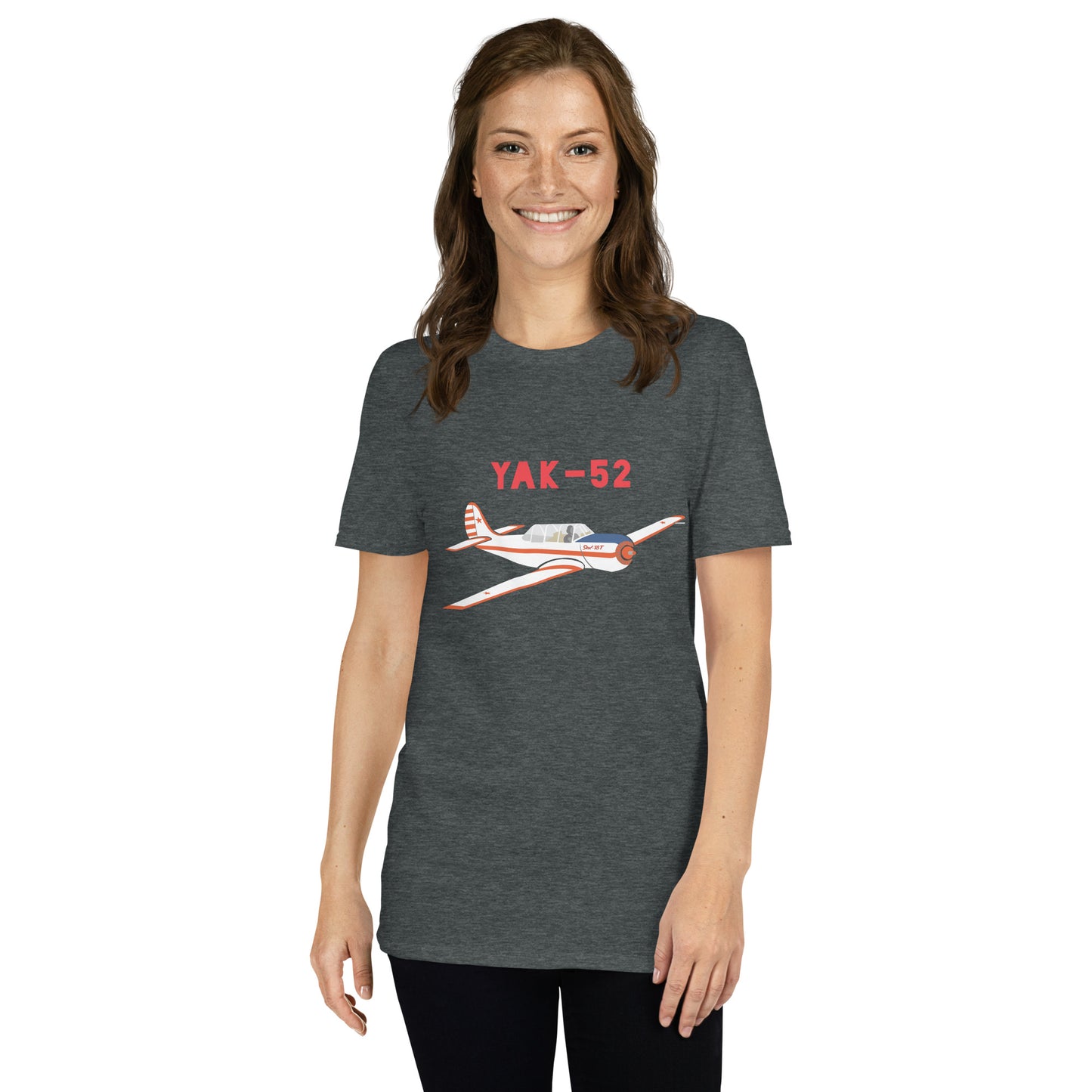 Yak-52 Printed Short-Sleeve Unisex aviation T-Shirt