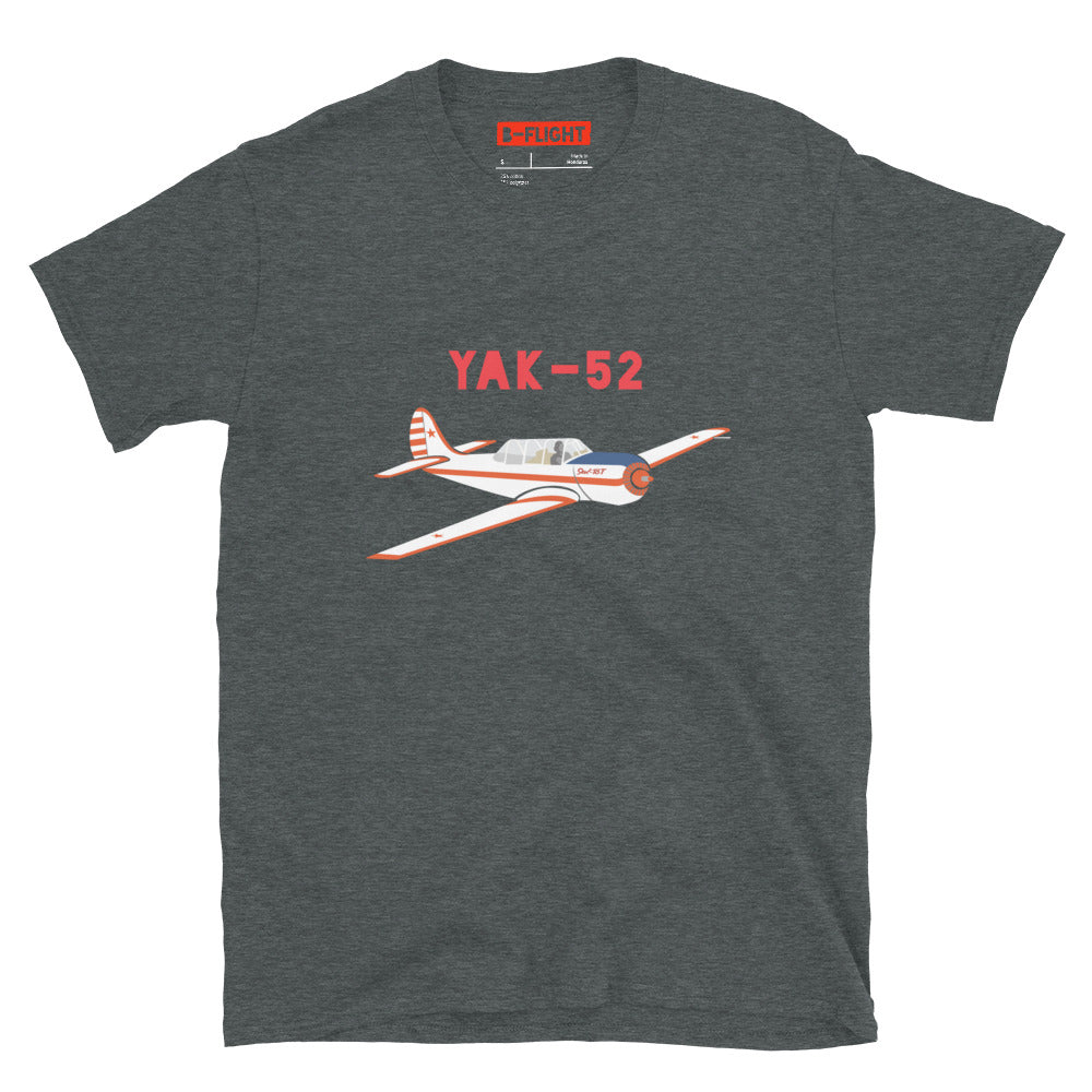 Yak-52 Printed Short-Sleeve Unisex aviation T-Shirt