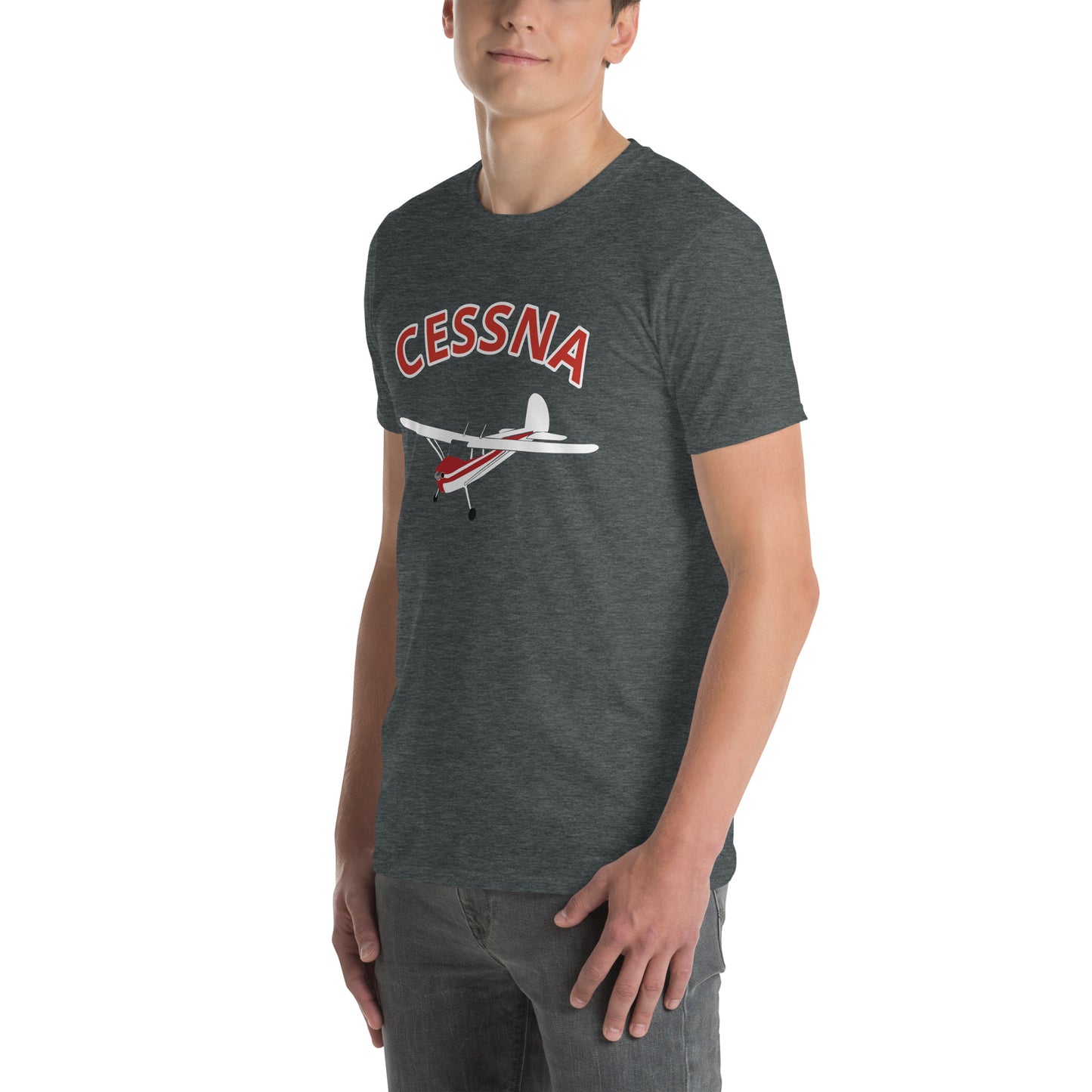 CESSNA 140 white - red aircraft Classic fit Men's aviation tee.