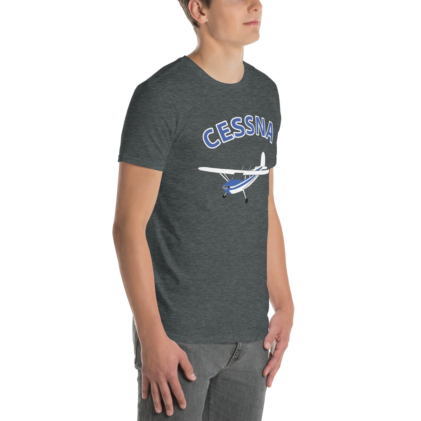 CESSNA 140 white - blue aircraft Classic fit Men's aviation tee.