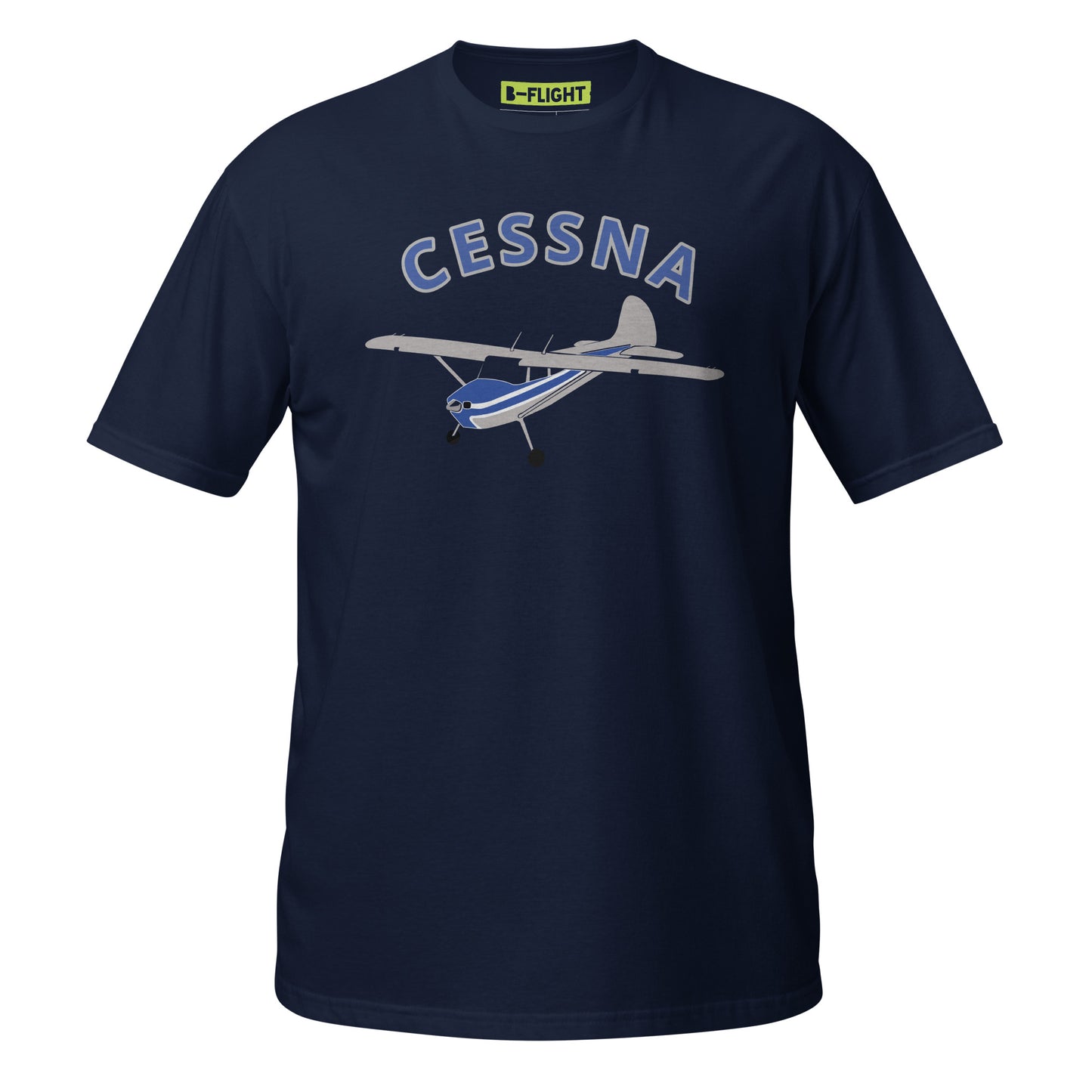 CESSNA 170 polished grey-blue Soft  Short-Sleeve Unisex Aviation T-Shirt