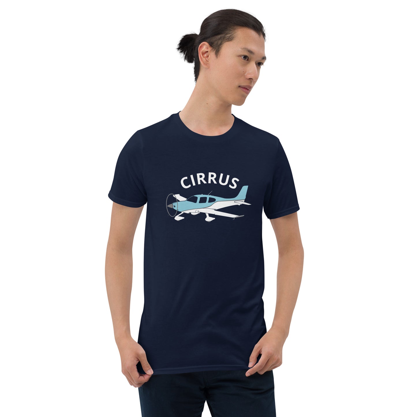 CIRRUS graphic blue - white Short-Sleeve classic fit aviation T-Shirt