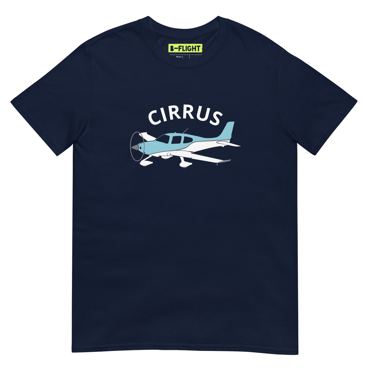 CIRRUS graphic blue - white Short-Sleeve classic fit aviation T-Shirt