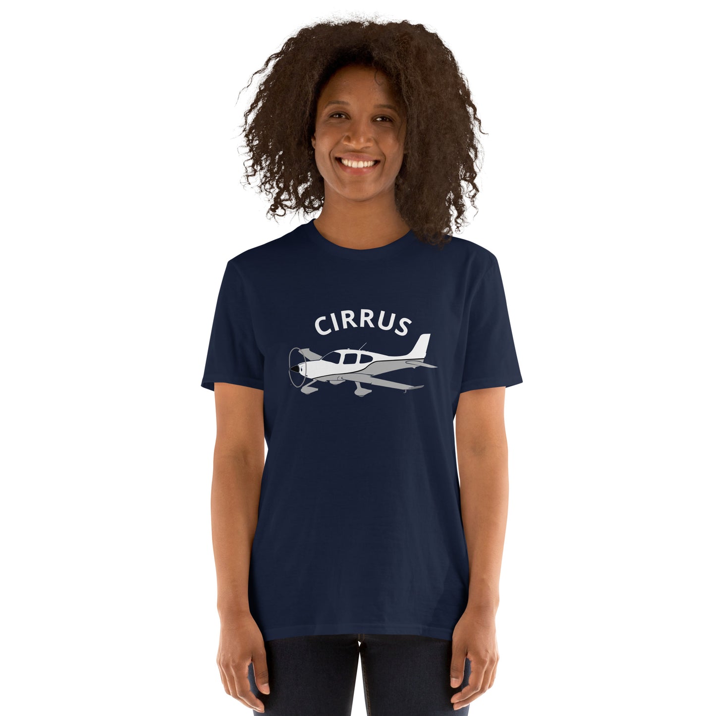 CIRRUS graphic grey - white Short-Sleeve classic fit aviation T-Shirt