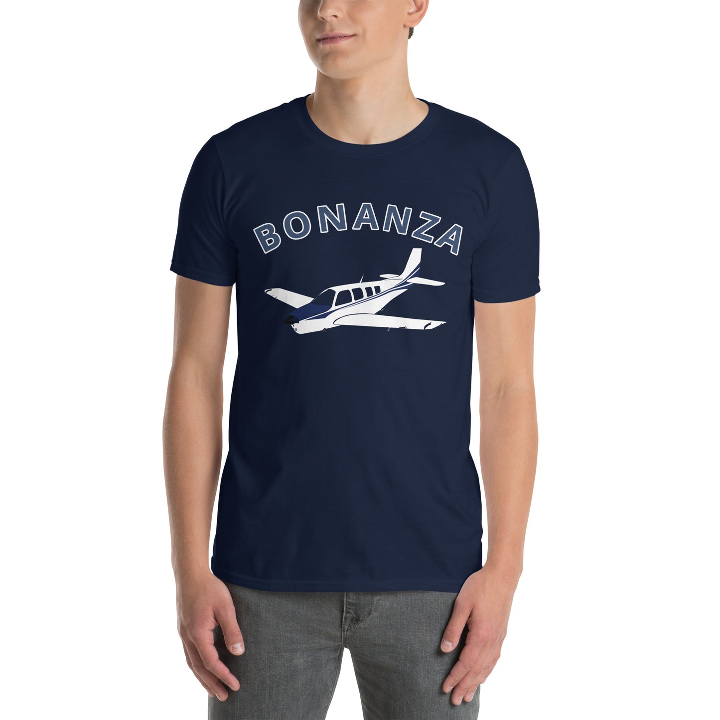 BONANZA A36  Blue paint Graphic Short-Sleeve Unisex classic fit aviation T-Shirt.