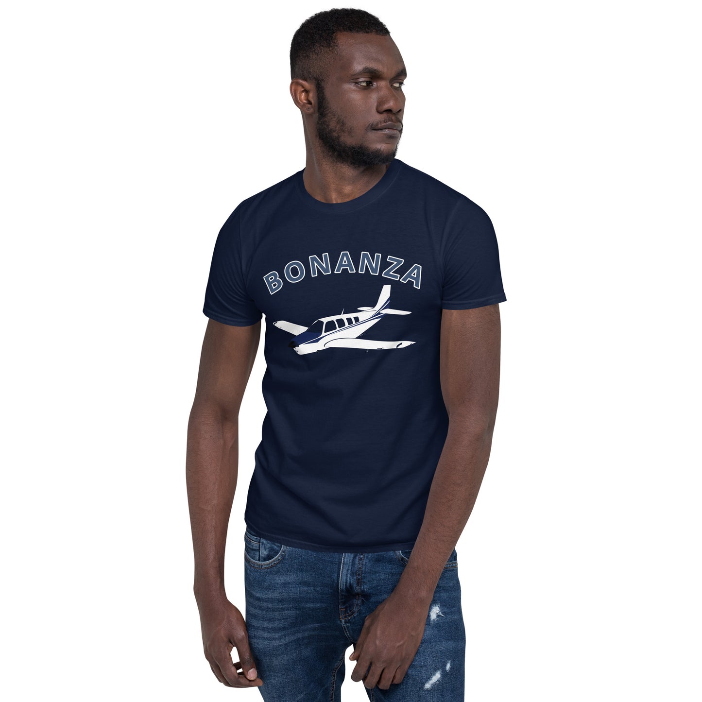 BONANZA A36  Blue paint Graphic Short-Sleeve Unisex classic fit aviation T-Shirt.