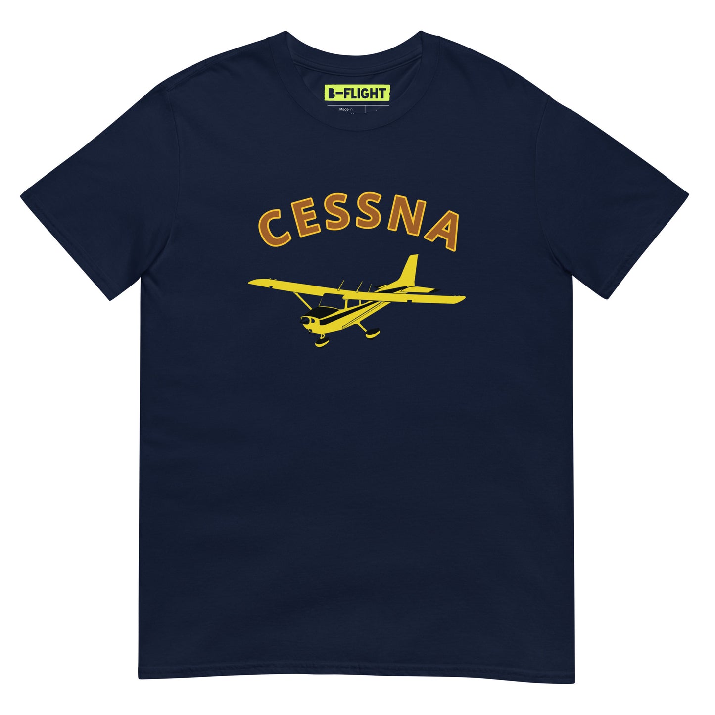 CESSNA 172 Skyhawk retro yellow Soft Short-Sleeve Unisex Aviation T-Shirt