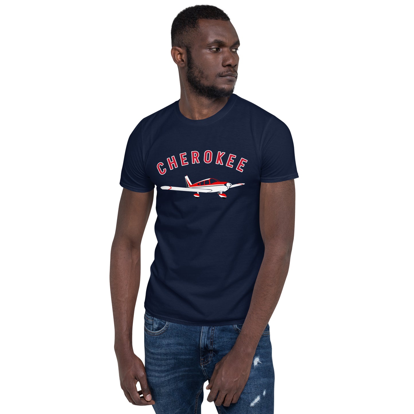 CHEROKEE printed Short-Sleeve classic fit aviation T-Shirt