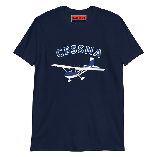 CESSNA 182 Straight tail  Short-Sleeve Unisex  Soft Aviation T-Shirt