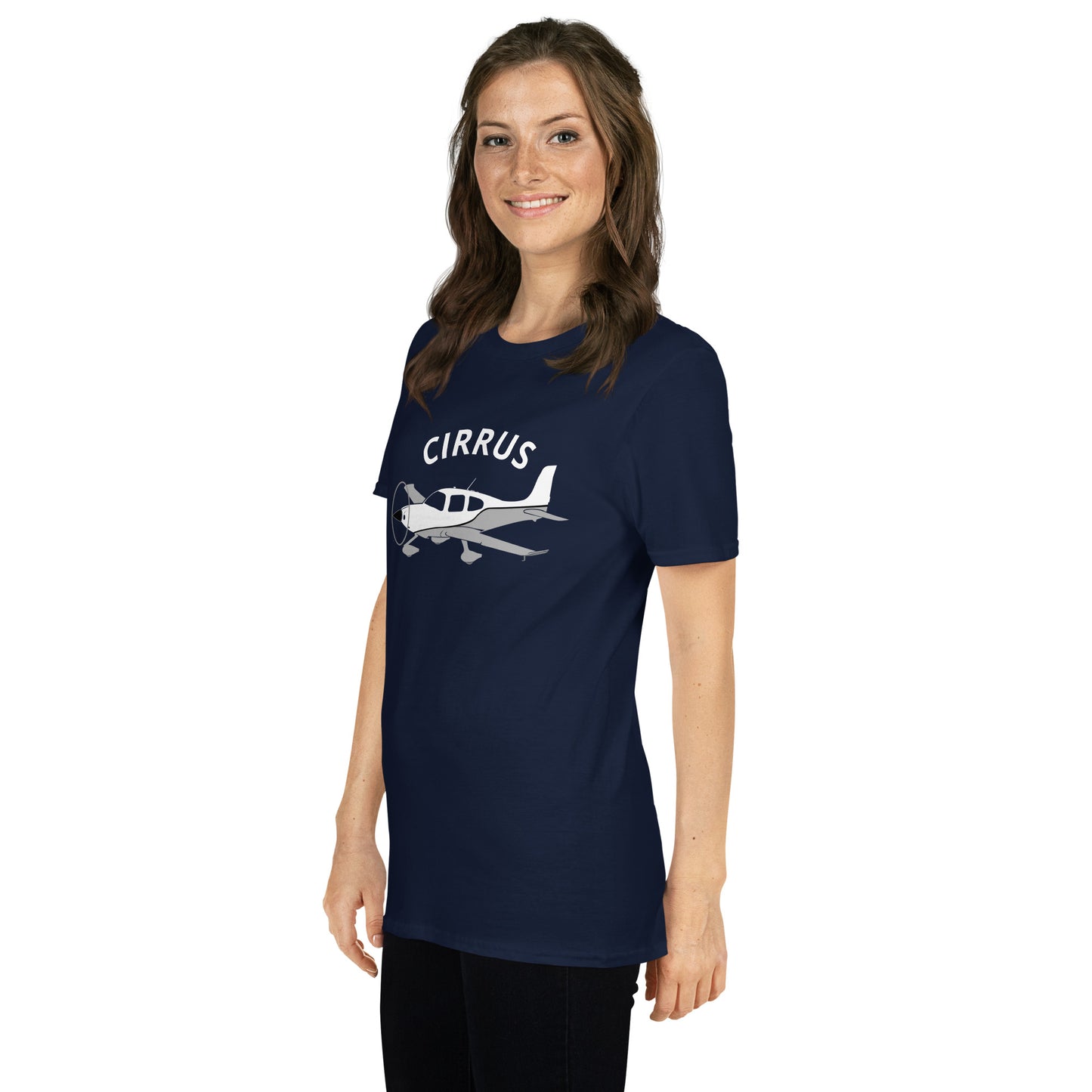 CIRRUS graphic grey - white Short-Sleeve classic fit aviation T-Shirt