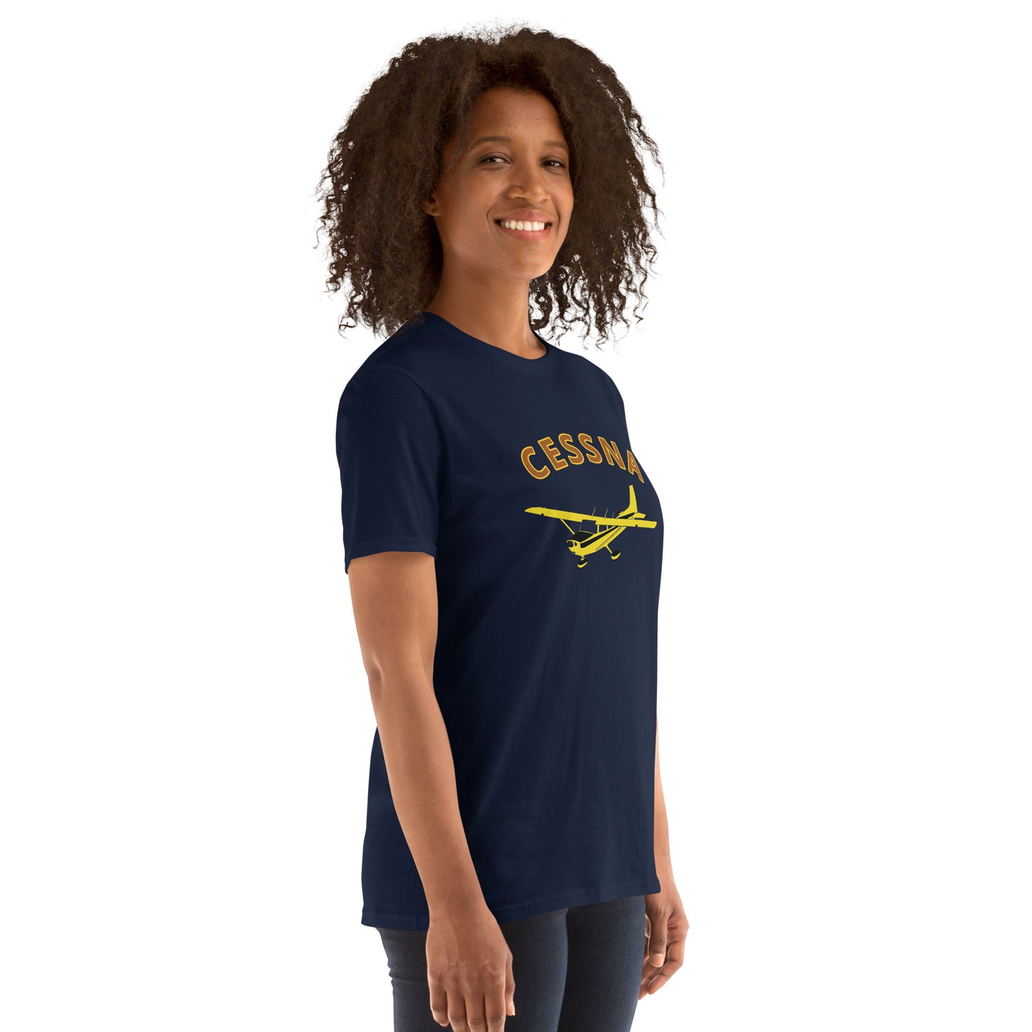 CESSNA 172 Skyhawk retro yellow Soft Short-Sleeve Unisex Aviation T-Shirt