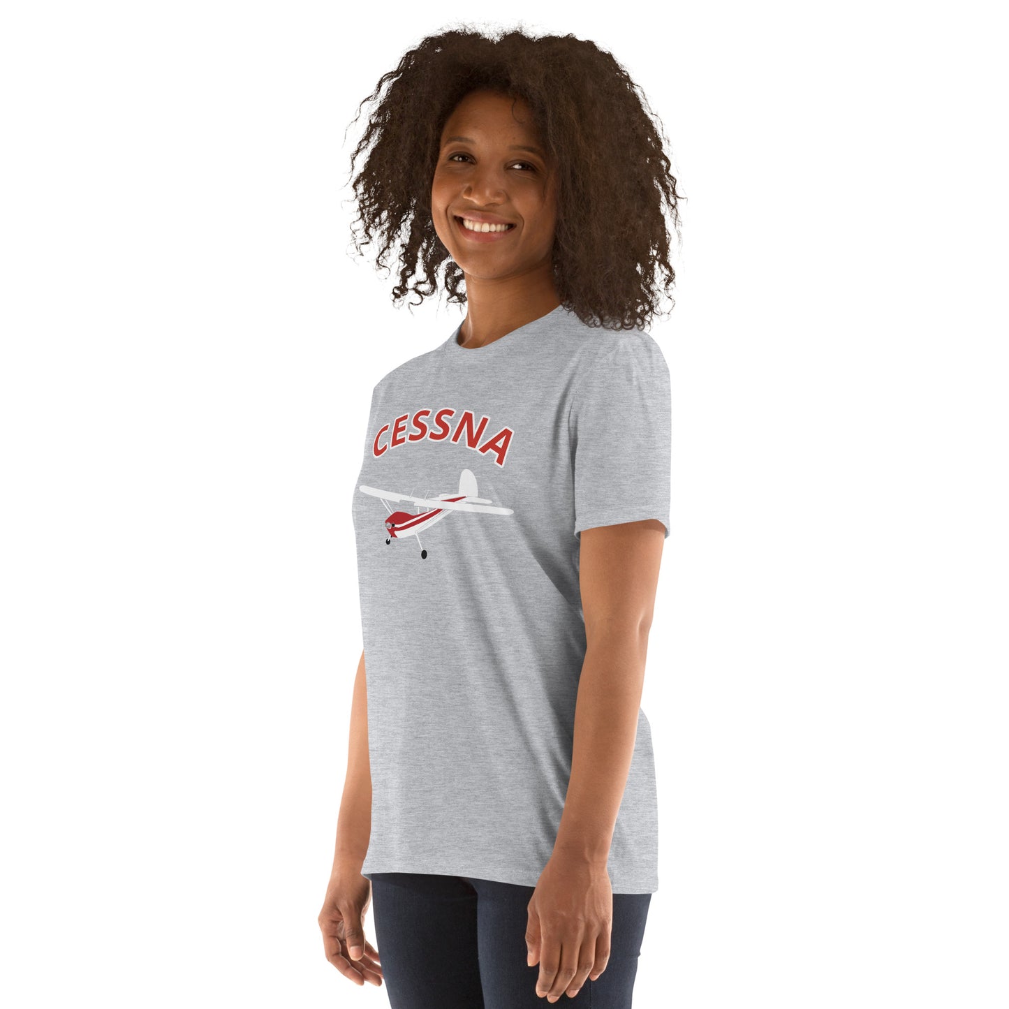 CESSNA 140 white - red aircraft Classic fit Men's aviation tee.