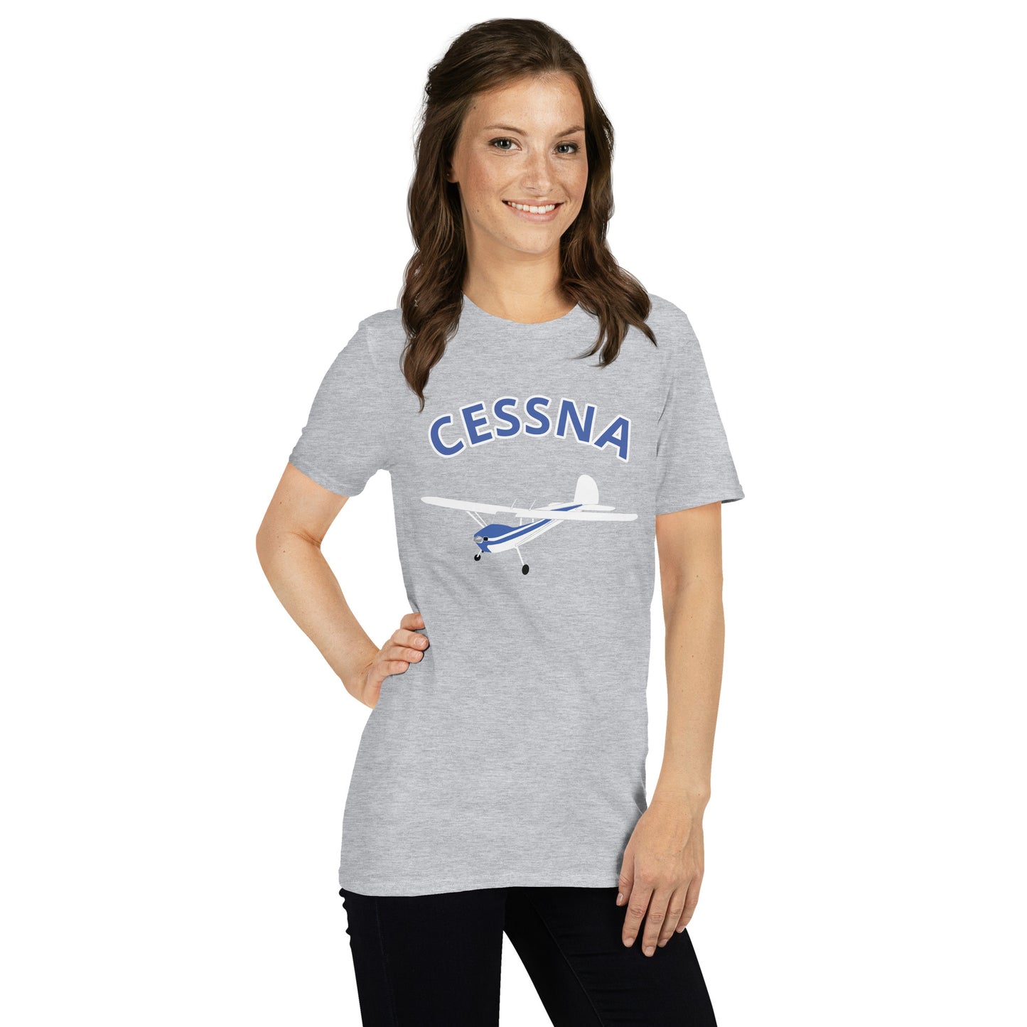 CESSNA 140 white - blue aircraft Classic fit Men's aviation tee.