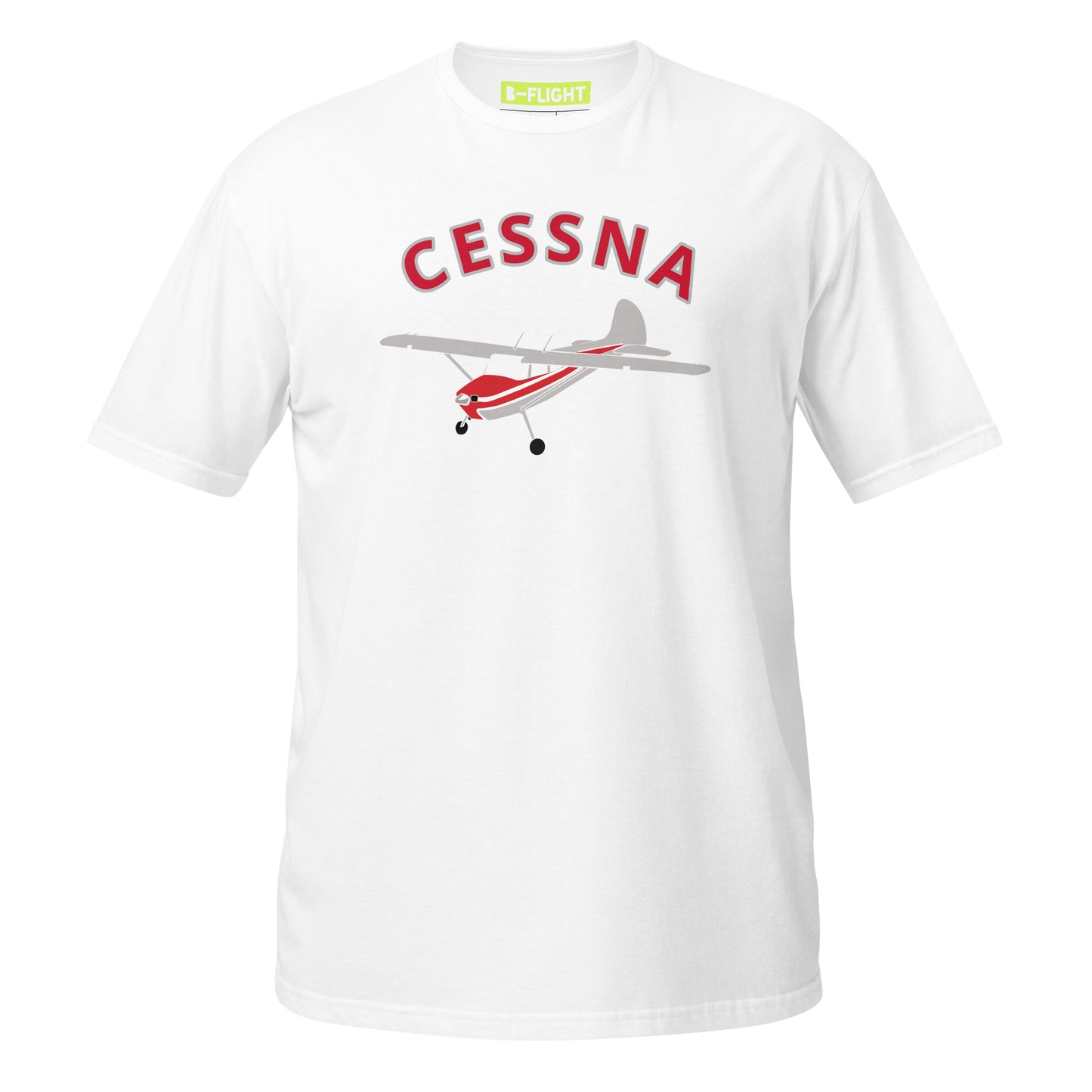 CESSNA 170 polished grey-red Soft  Short-Sleeve Unisex Aviation T-Shirt