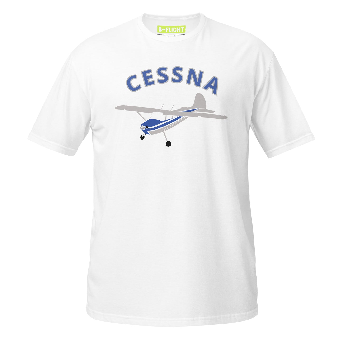 CESSNA 170 polished grey-blue Soft  Short-Sleeve Unisex Aviation T-Shirt