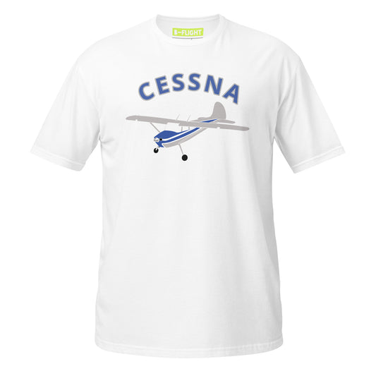 CESSNA 170 polished grey-blue Soft  Short-Sleeve Unisex Aviation T-Shirt