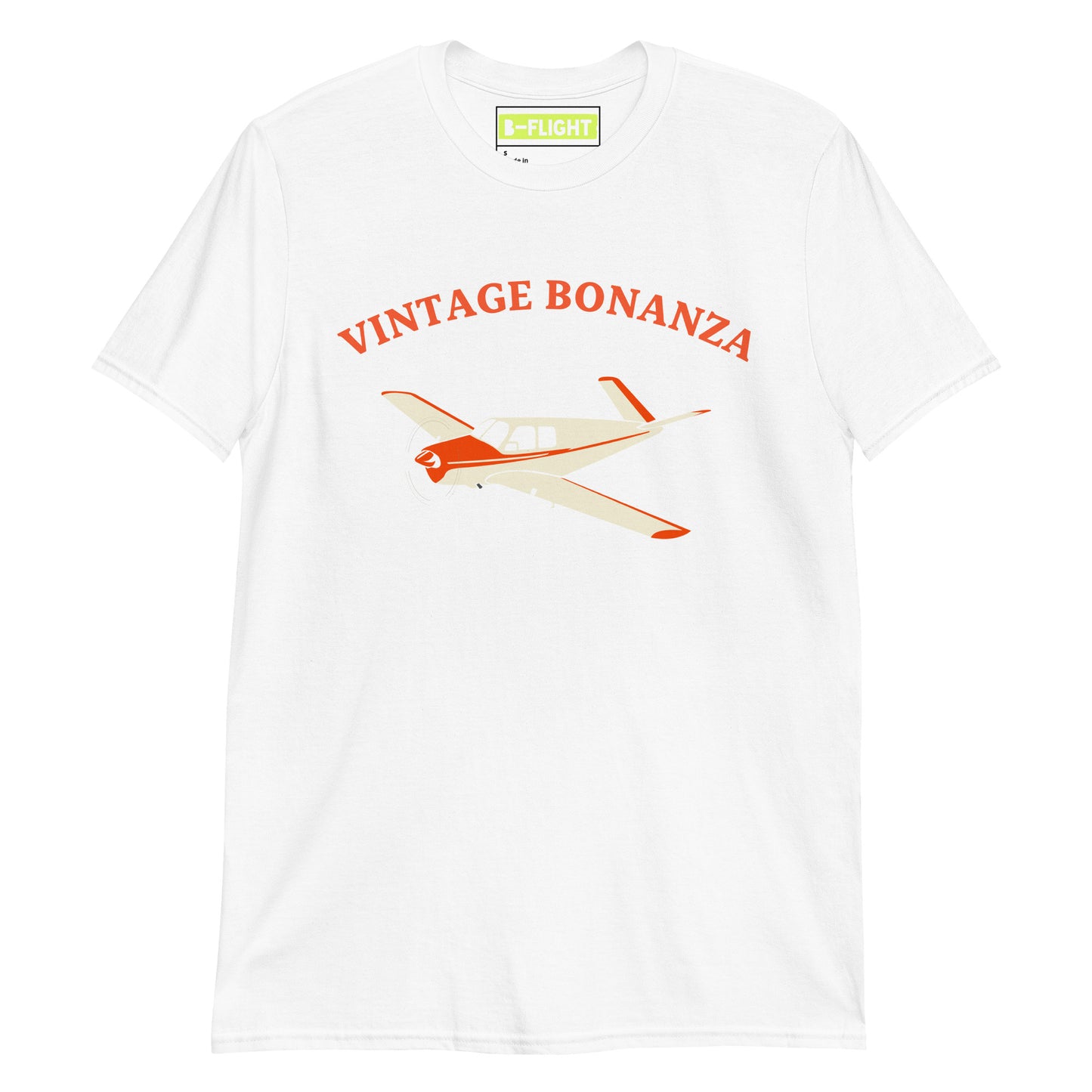 V-TAIL BONANZA Vintage Red Printed Short-Sleeve Unisex Classic Fit Aviation T-Shirt