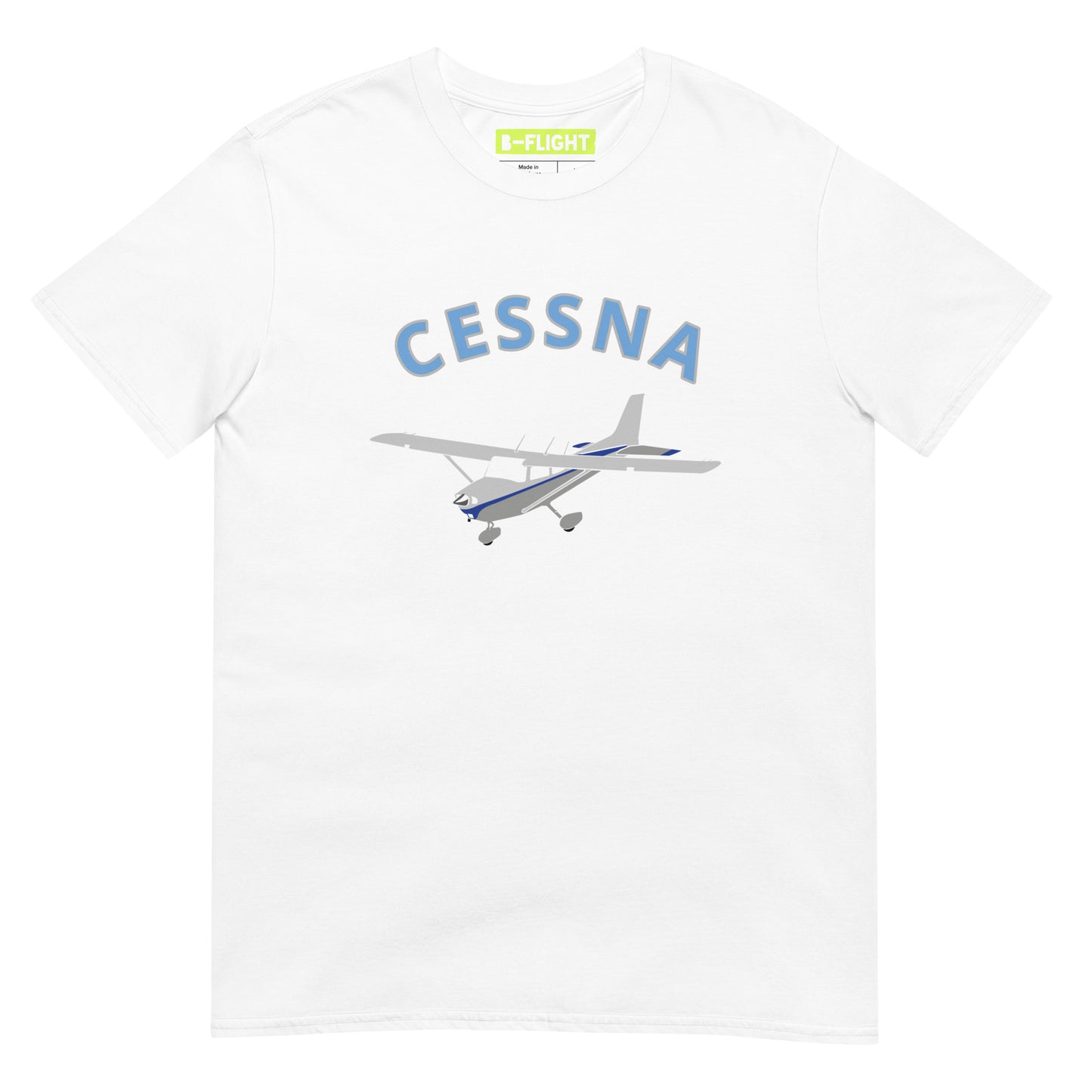 CESSNA 172 Skyhawk  polished grey-blue Soft Short-Sleeve Unisex Aviation T-Shirt