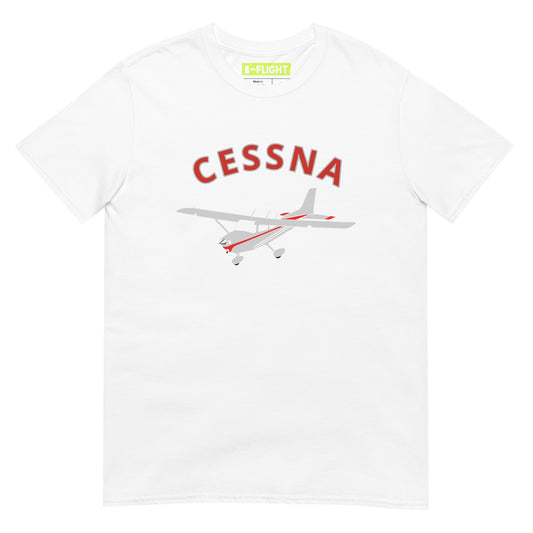 CESSNA 172 Skyhawk polished grey-red Soft Short-Sleeve Unisex Aviation T-Shirt