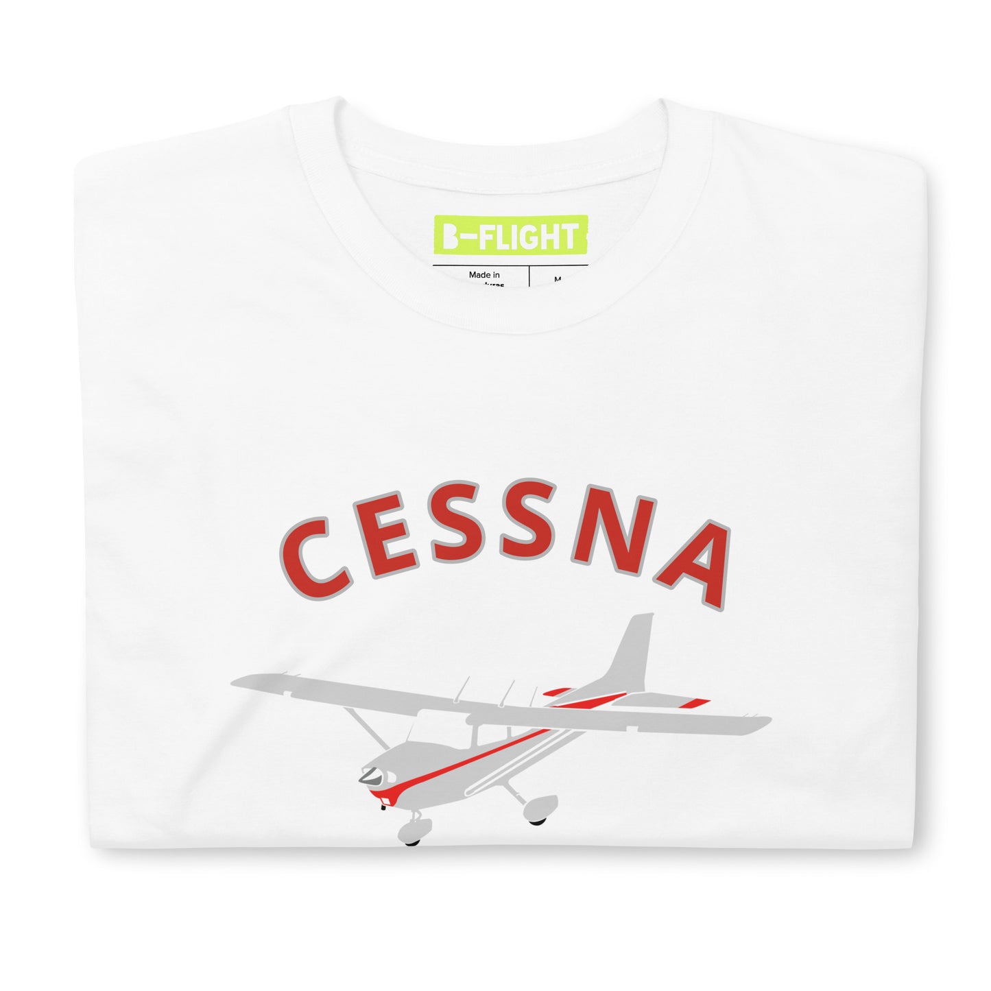 CESSNA 172 Skyhawk polished grey-red Soft Short-Sleeve Unisex Aviation T-Shirt