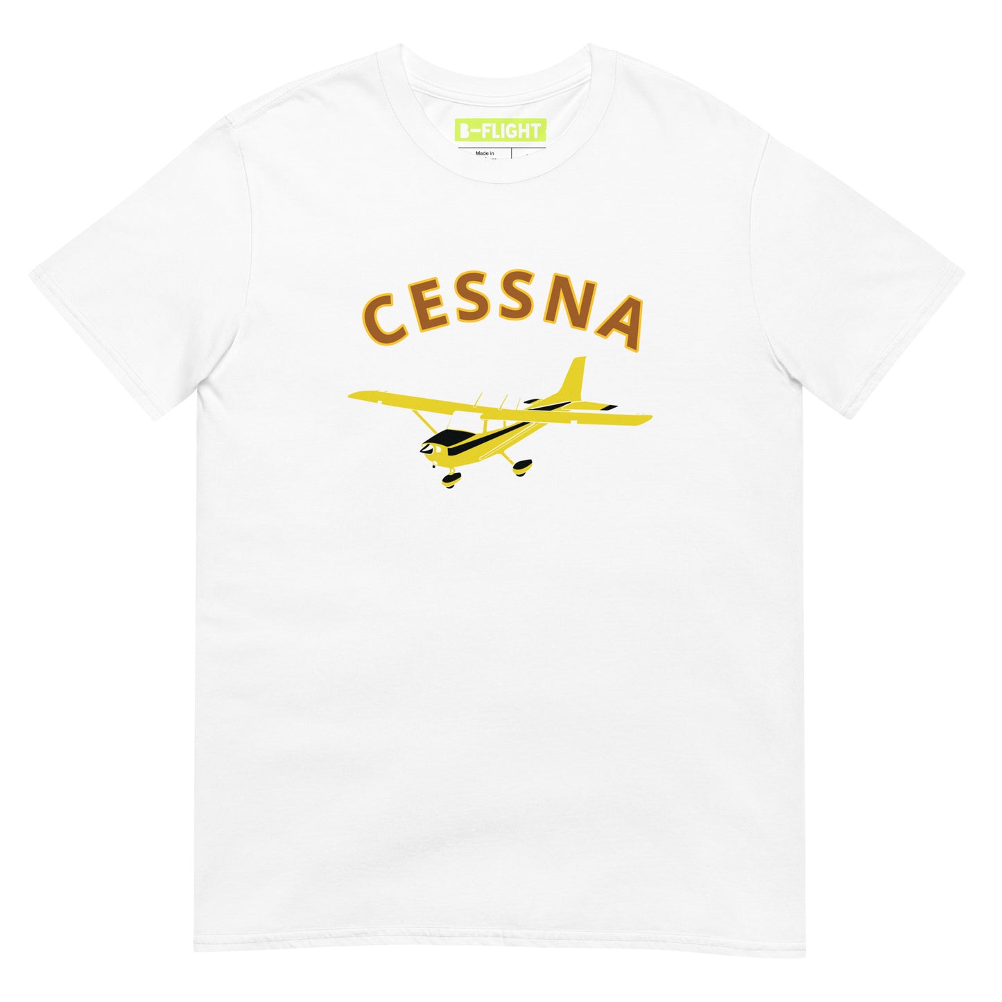 CESSNA 172 Skyhawk retro yellow Soft Short-Sleeve Unisex Aviation T-Shirt