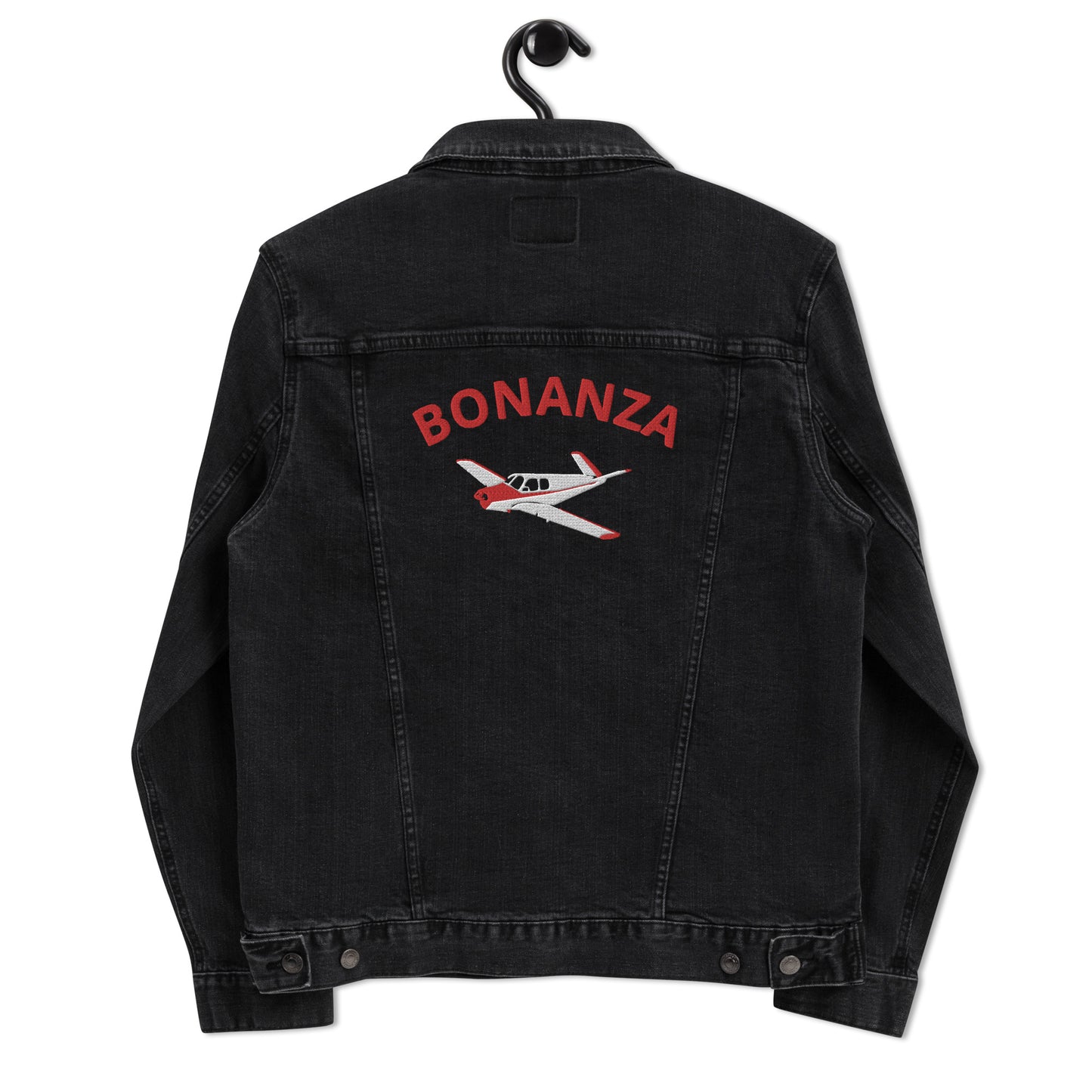 VTAIL BONANZA embroidered  back aircraft design Timeless Denim Classic Jacket