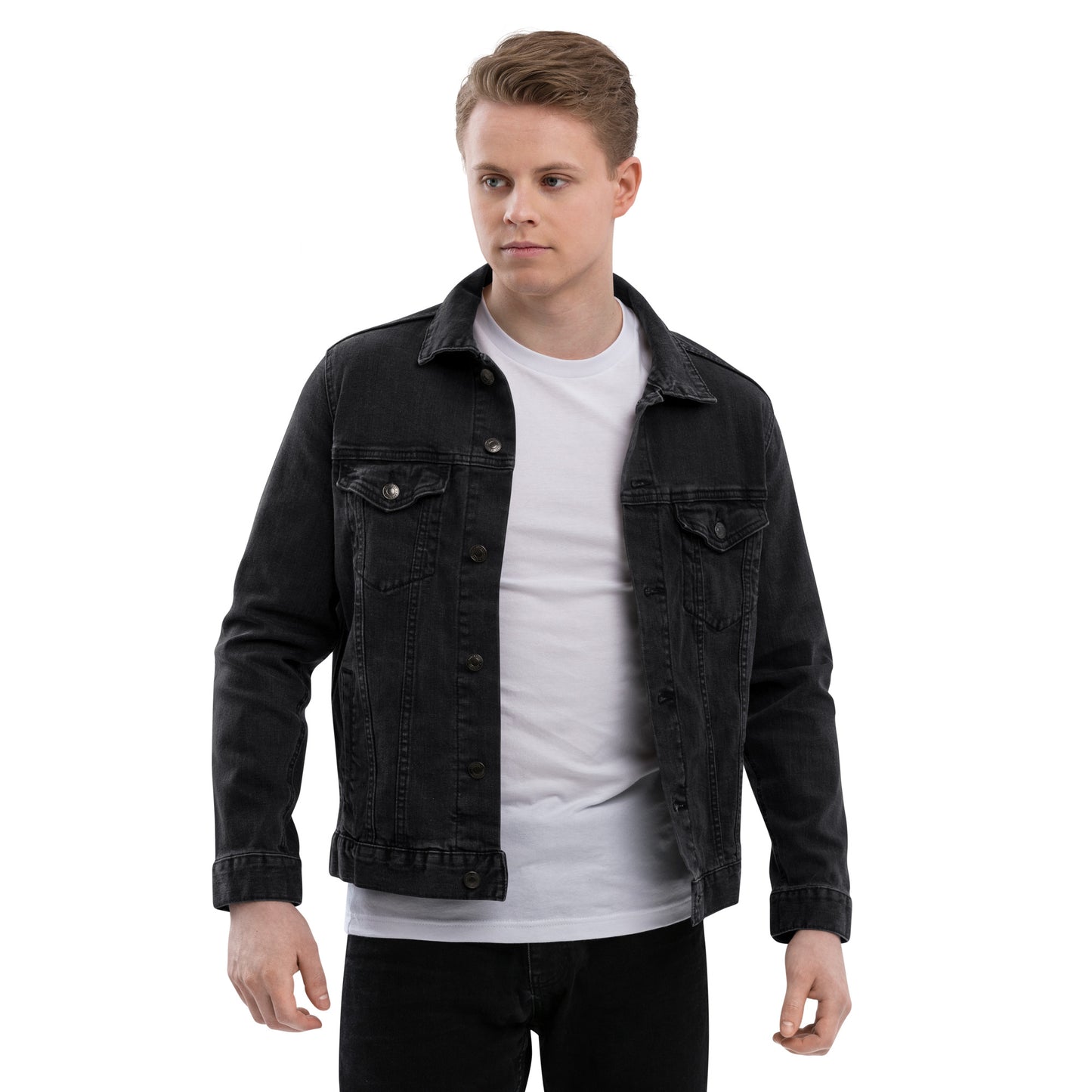 VTAIL BONANZA embroidered  back aircraft design Timeless Denim Classic Jacket