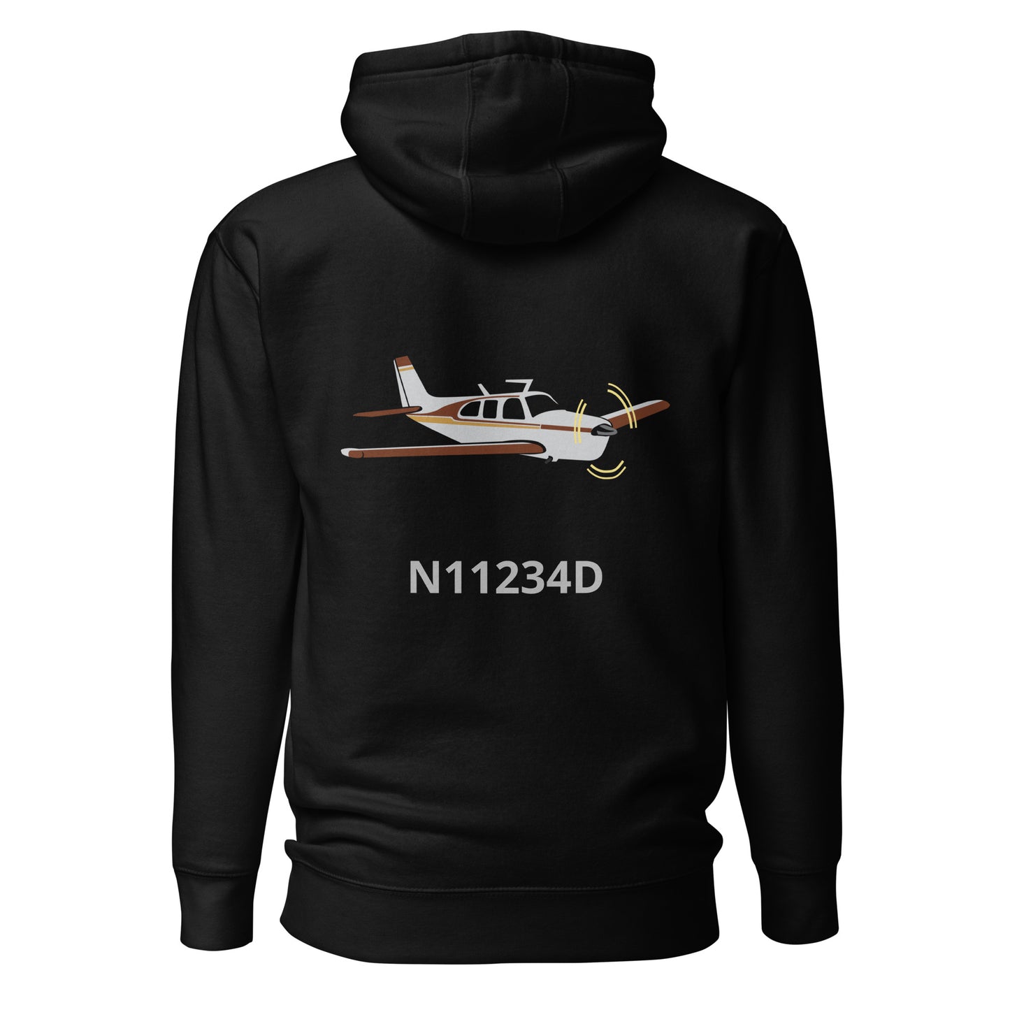 BONANZA F33 Back Print with front embroidery CUSTOM N Number Unisex Hoodie