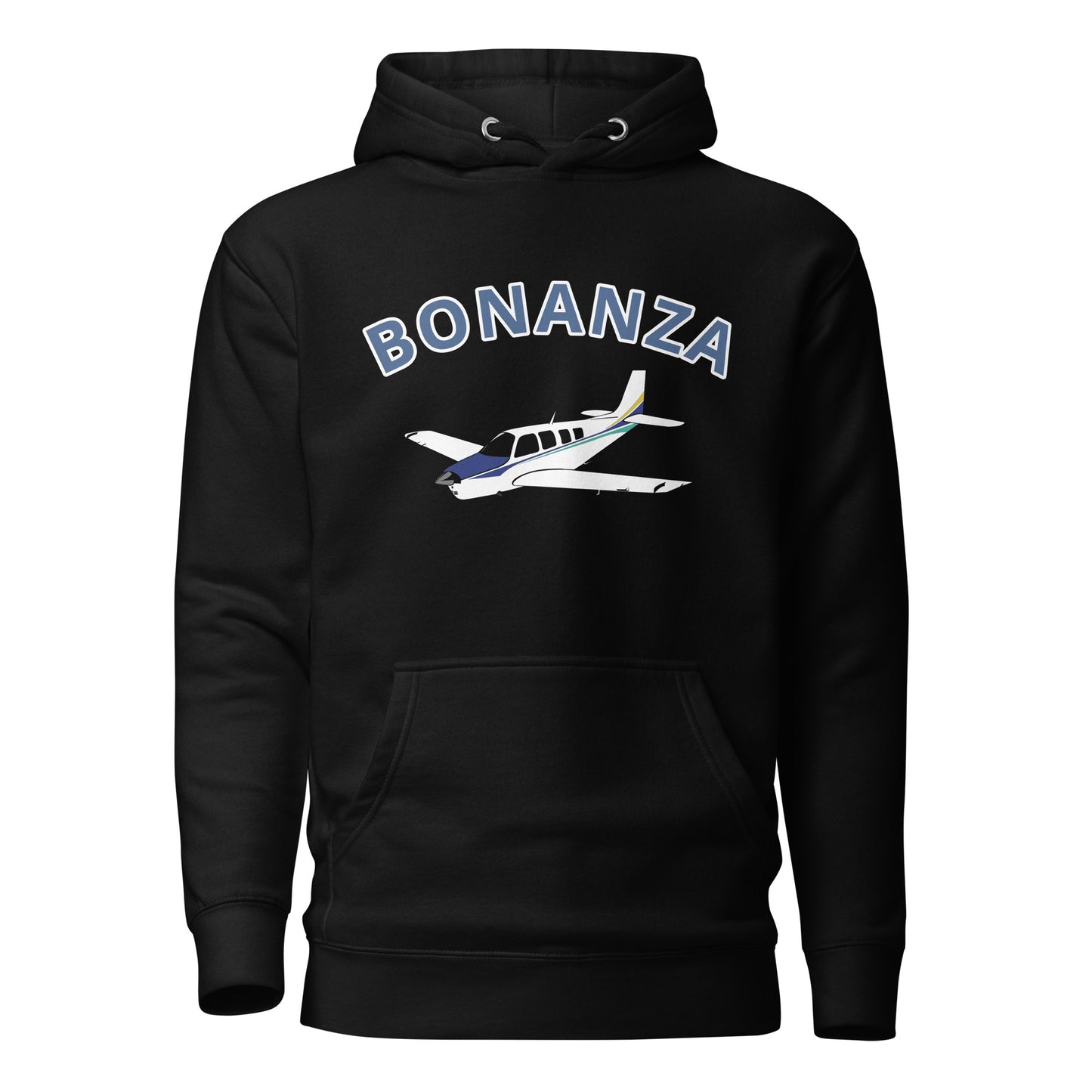 BONANZA A36 White - Blue aircraft  Printed Cozy Unisex Aviation Hoodie