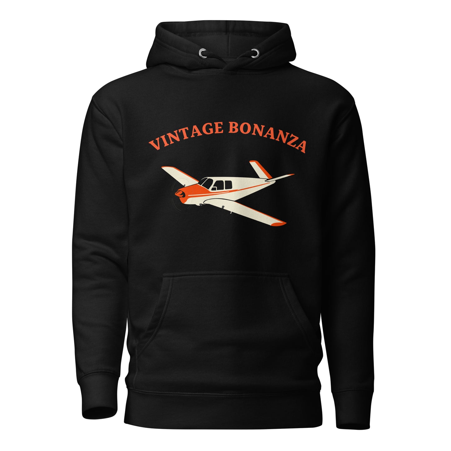 V-TAIL BONANZA Vintage red aircraft - cozy Unisex Hoodie