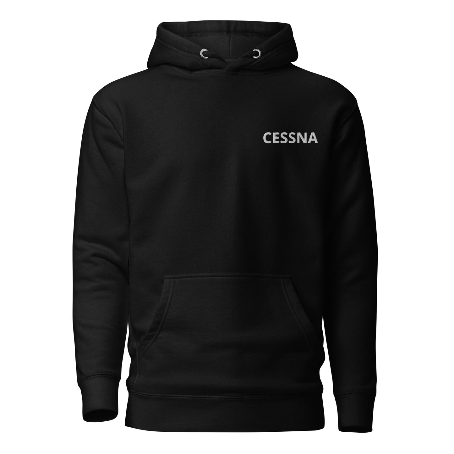 CESSNA 140 polished grey-red Back Print with front embroidery CUSTOM N Number Unisex Hoodie