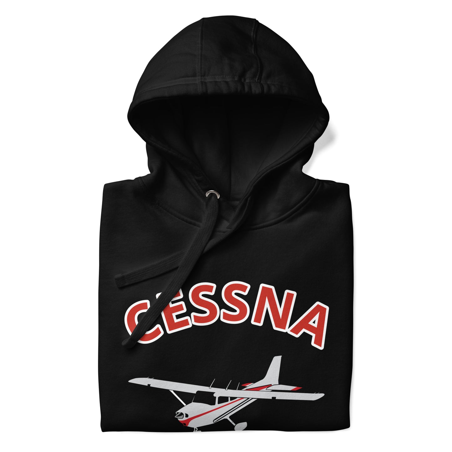 CESSNA 172 polished grey - red printed cozy fleece aviation Unisex Hoodie