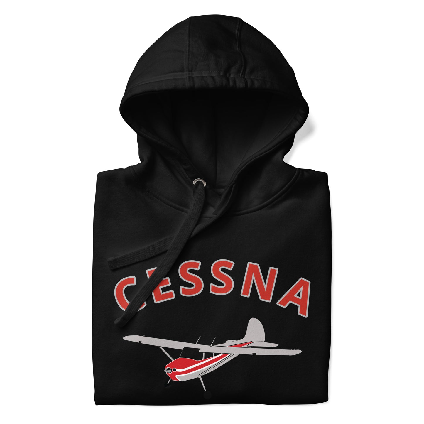 CESSNA 170 polished grey - red airplane cozy unisex Hoodie