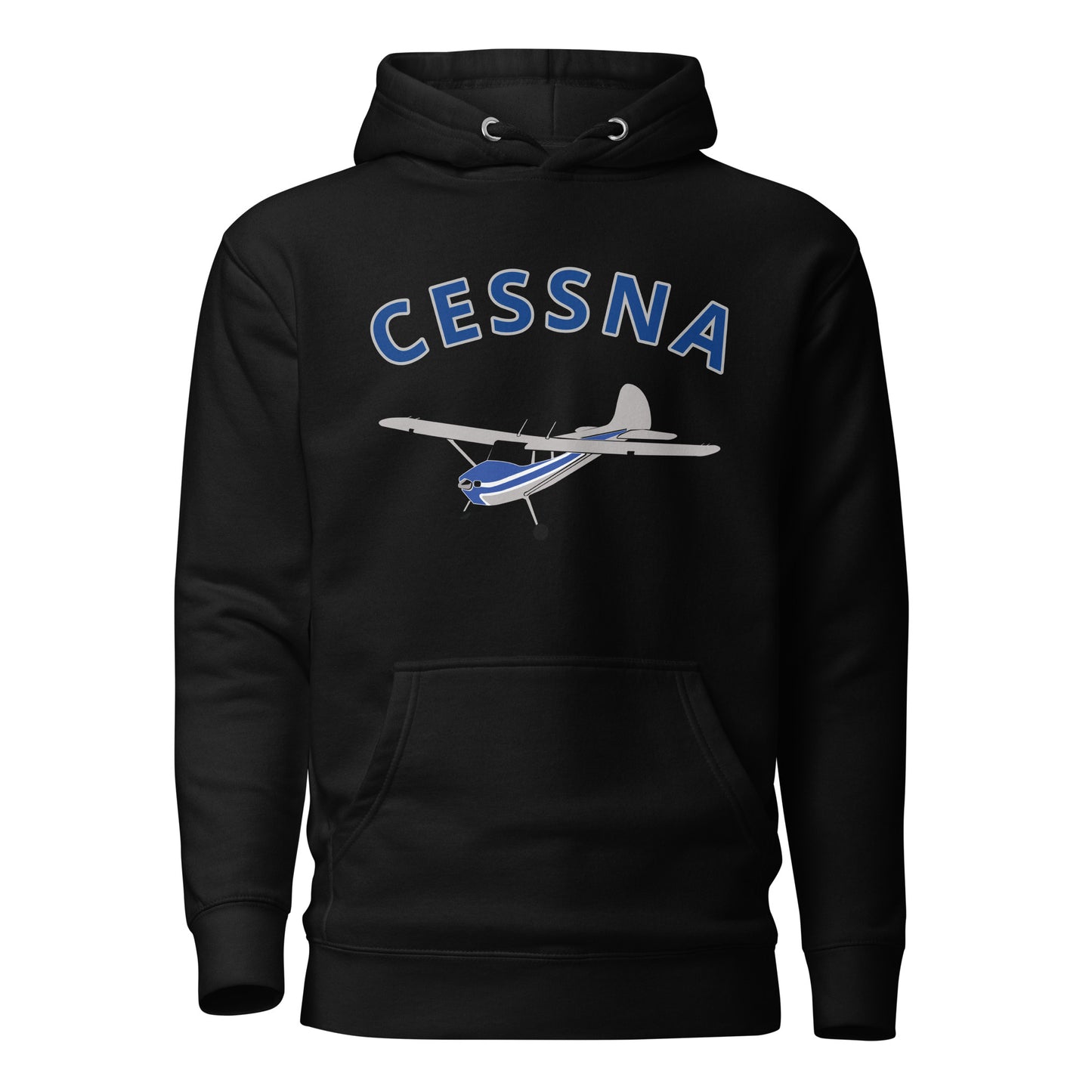 CESSNA 170 polished grey - blue airplane cozy unisex Hoodie