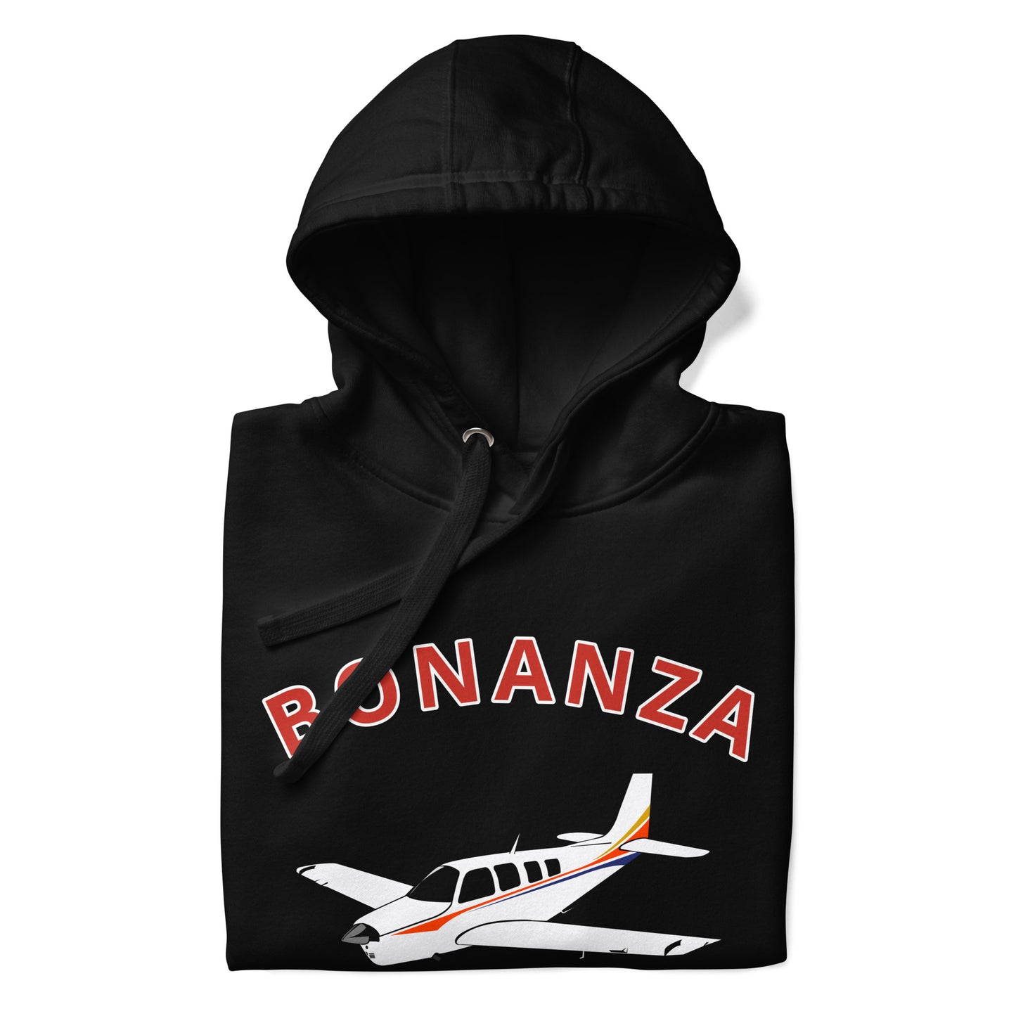 BONANZA A36 White with Stripe aircraft Printed Cozy Unisex Aviation Hoodie