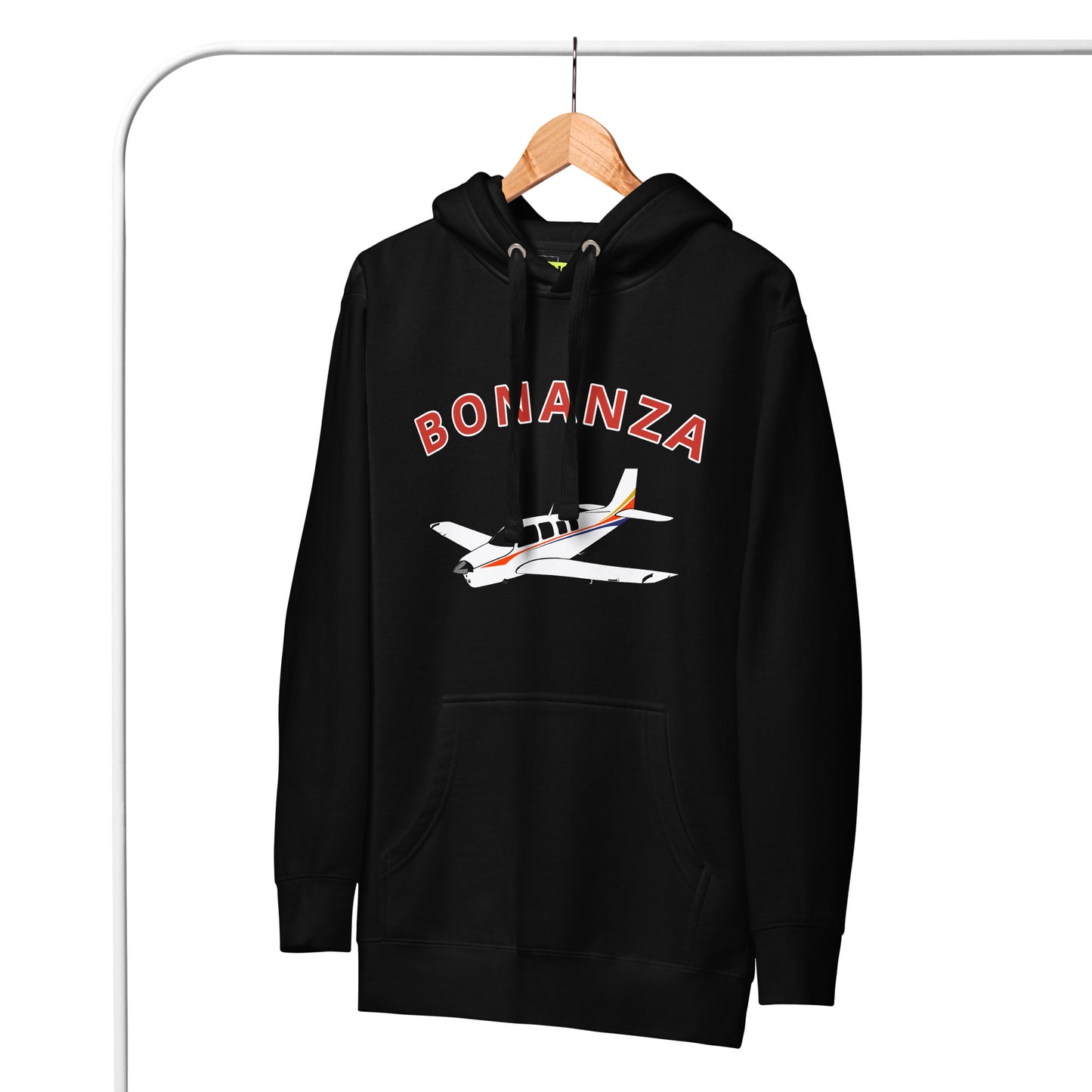 BONANZA A36 White with Stripe aircraft Printed Cozy Unisex Aviation Hoodie